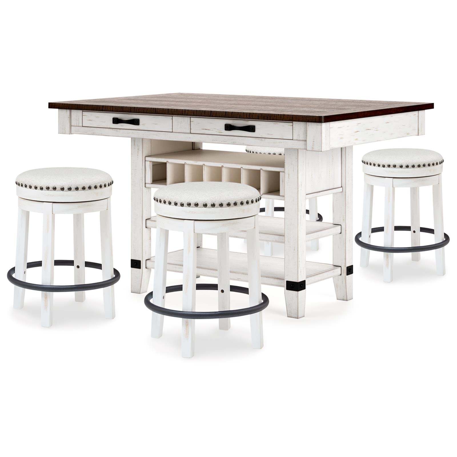 Signature Design by Ashley Valebeck D546D10 5 pc Counter Height Dining Set - Image 2