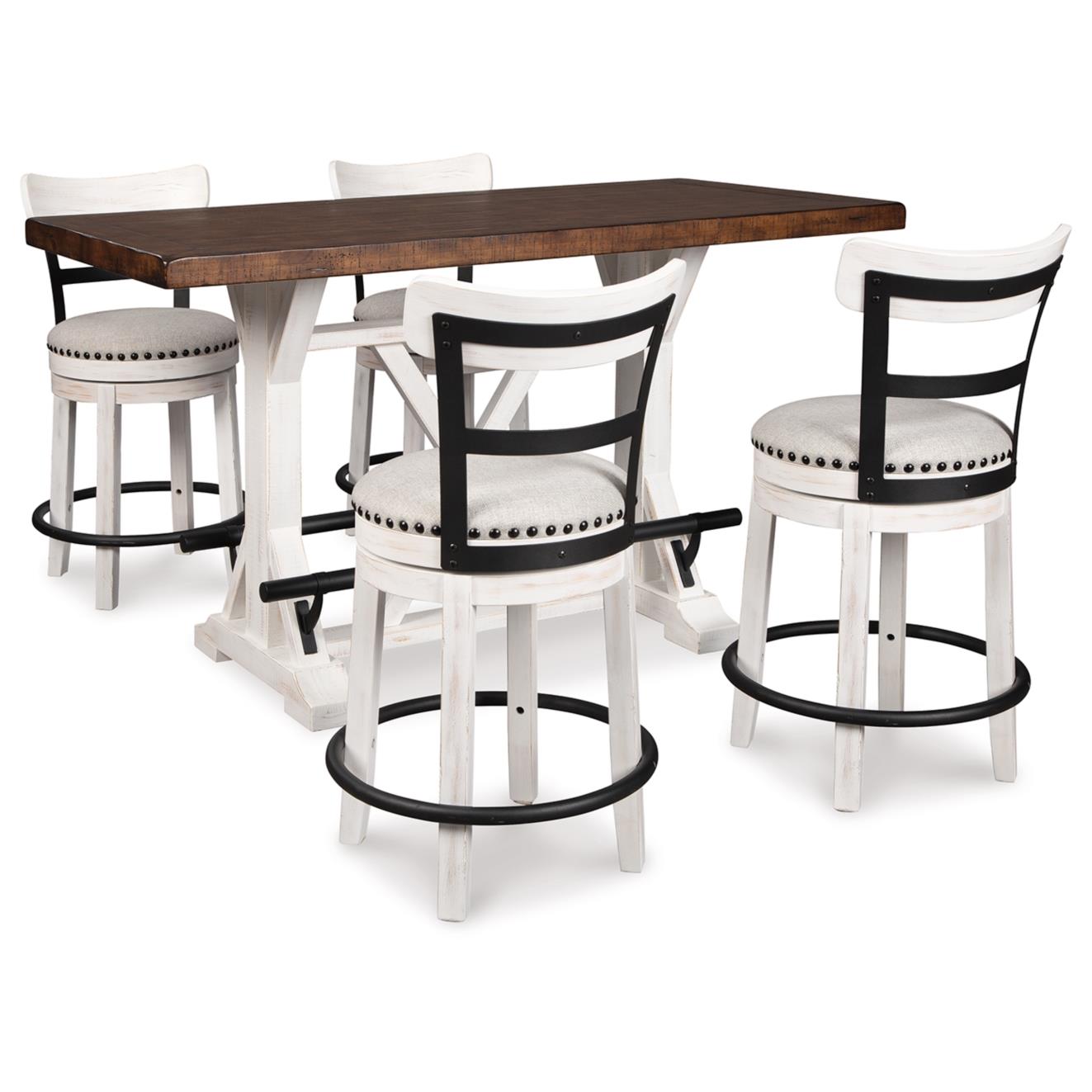 Signature Design by Ashley Valebeck D546D4 5 pc Counter Height Dining Set - Image 1