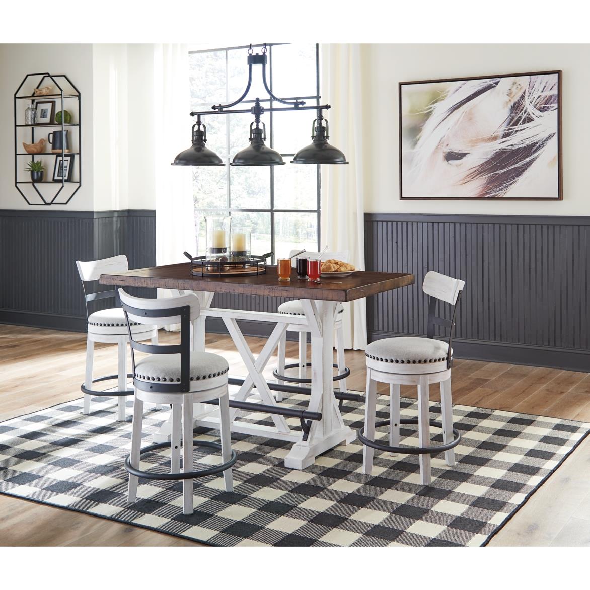 Signature Design by Ashley Valebeck D546D4 5 pc Counter Height Dining Set - Image 2