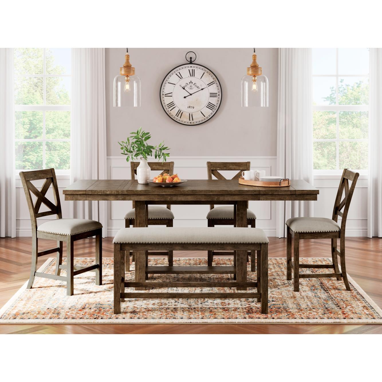 Signature Design by Ashley Moriville D631D3 6 pc Counter Height Dining Set - Image 1
