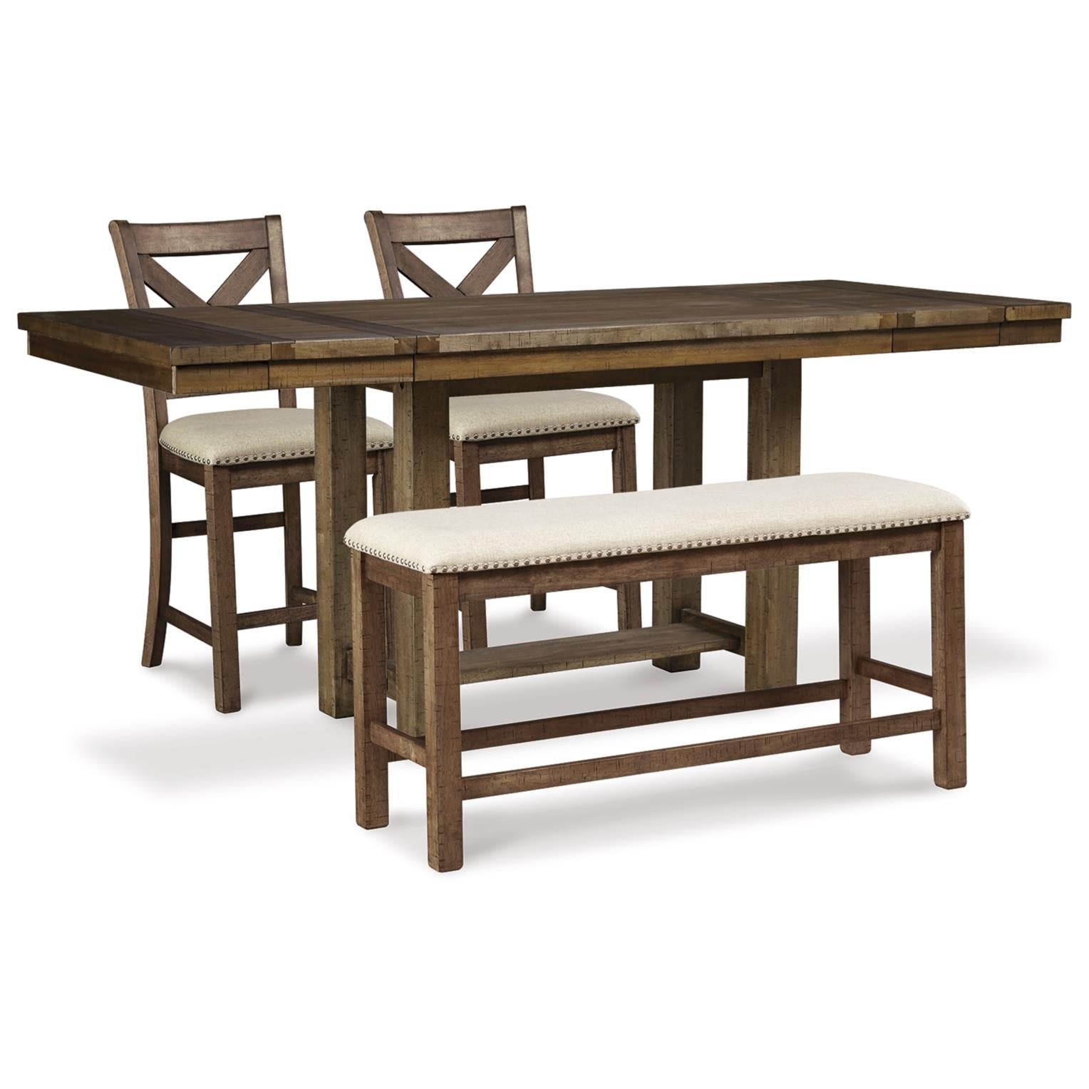 Signature Design by Ashley Moriville D631D9 4 pc Counter Height Dining Set - Image 1