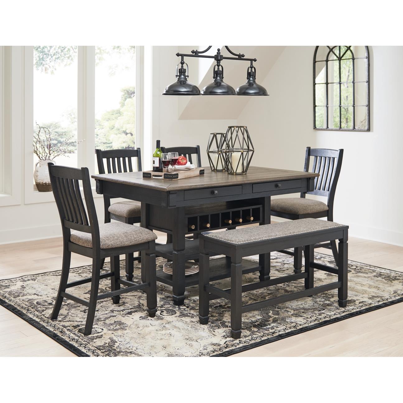 Signature Design by Ashley Tyler Creek D736D8 6 pc Counter Height Dining Set - Image 1