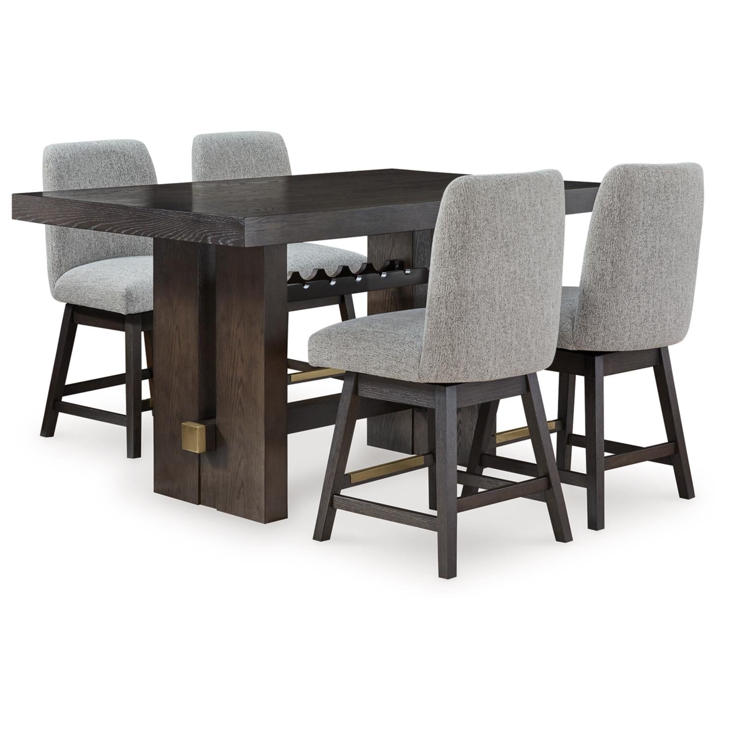 Signature Design by Ashley Burkhaus D984D5 5 pc Counter Height Dining Set - Image 2