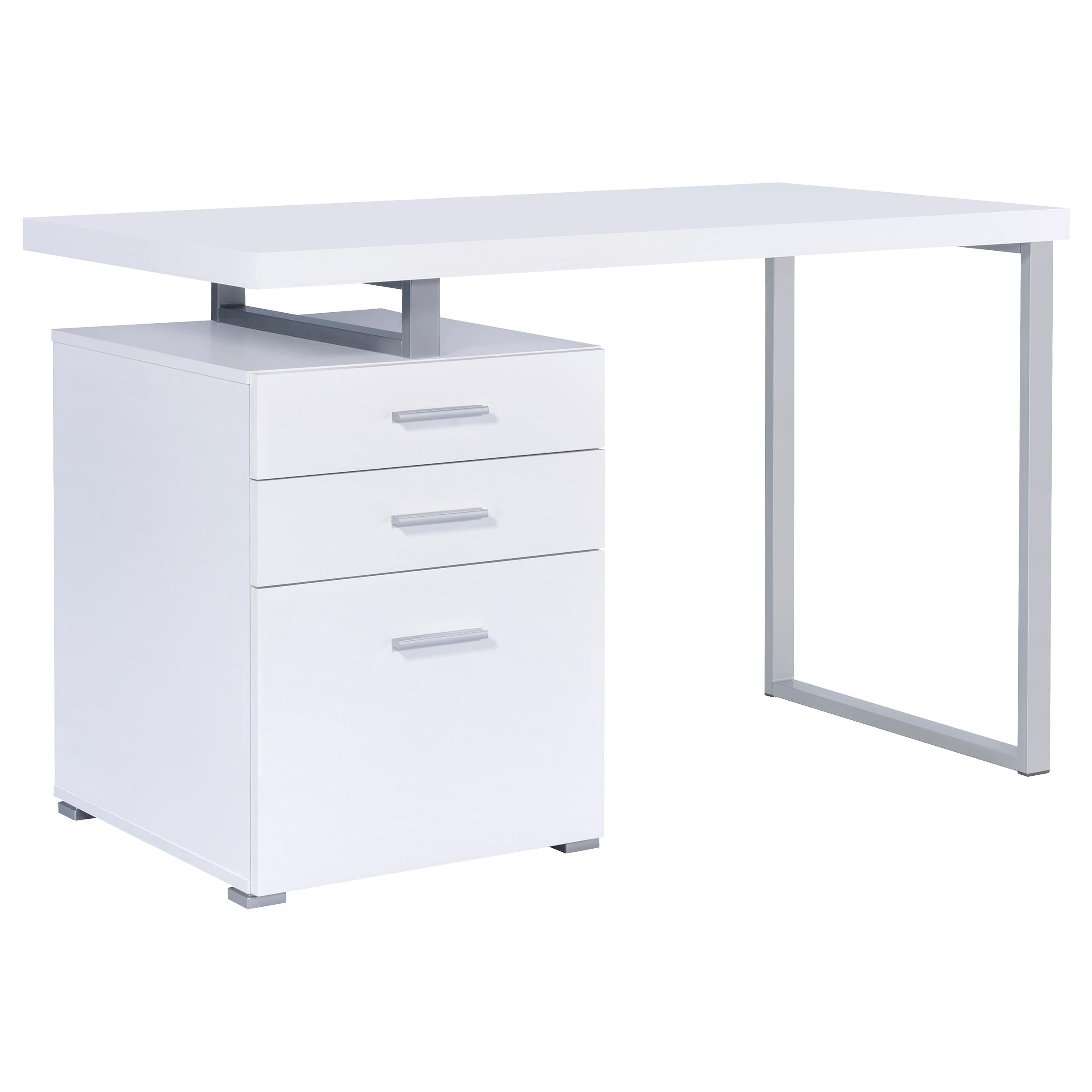 Coaster Furniture Brennan 800325 47-inch 3-Drawer Office Computer Desk – White