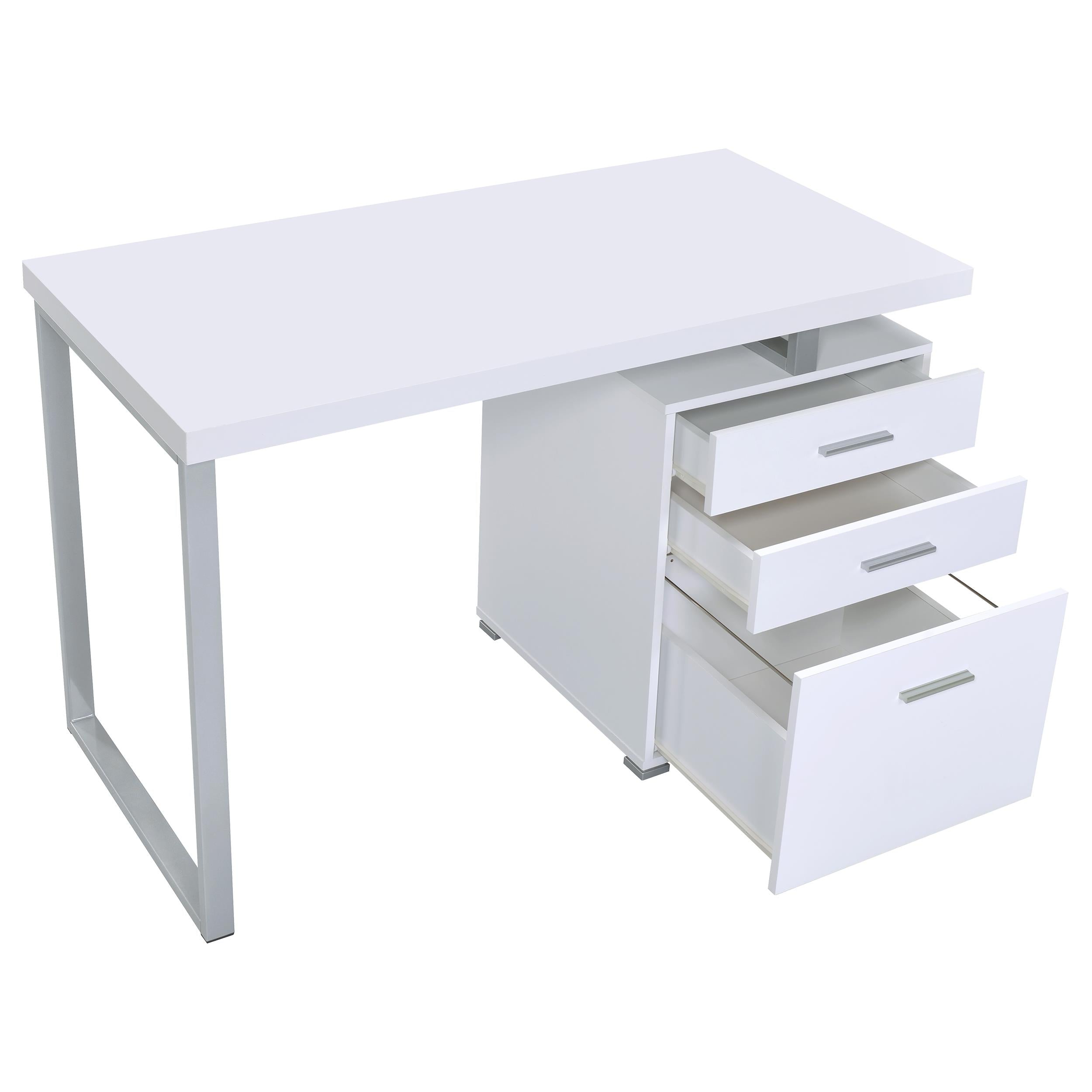 Coaster Furniture Brennan 800325 47-inch 3-Drawer Office Computer Desk - White - Image 3