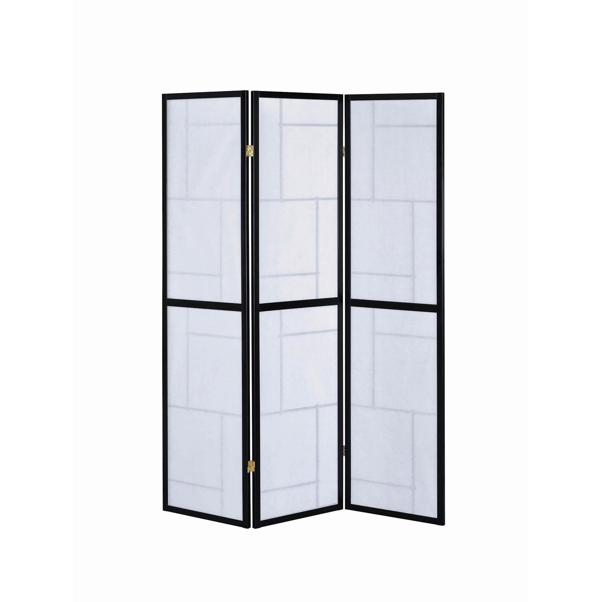 Coaster Furniture Damis 900102 3-Panel Room Divider Folding Shoji Screen - Black - Image 3