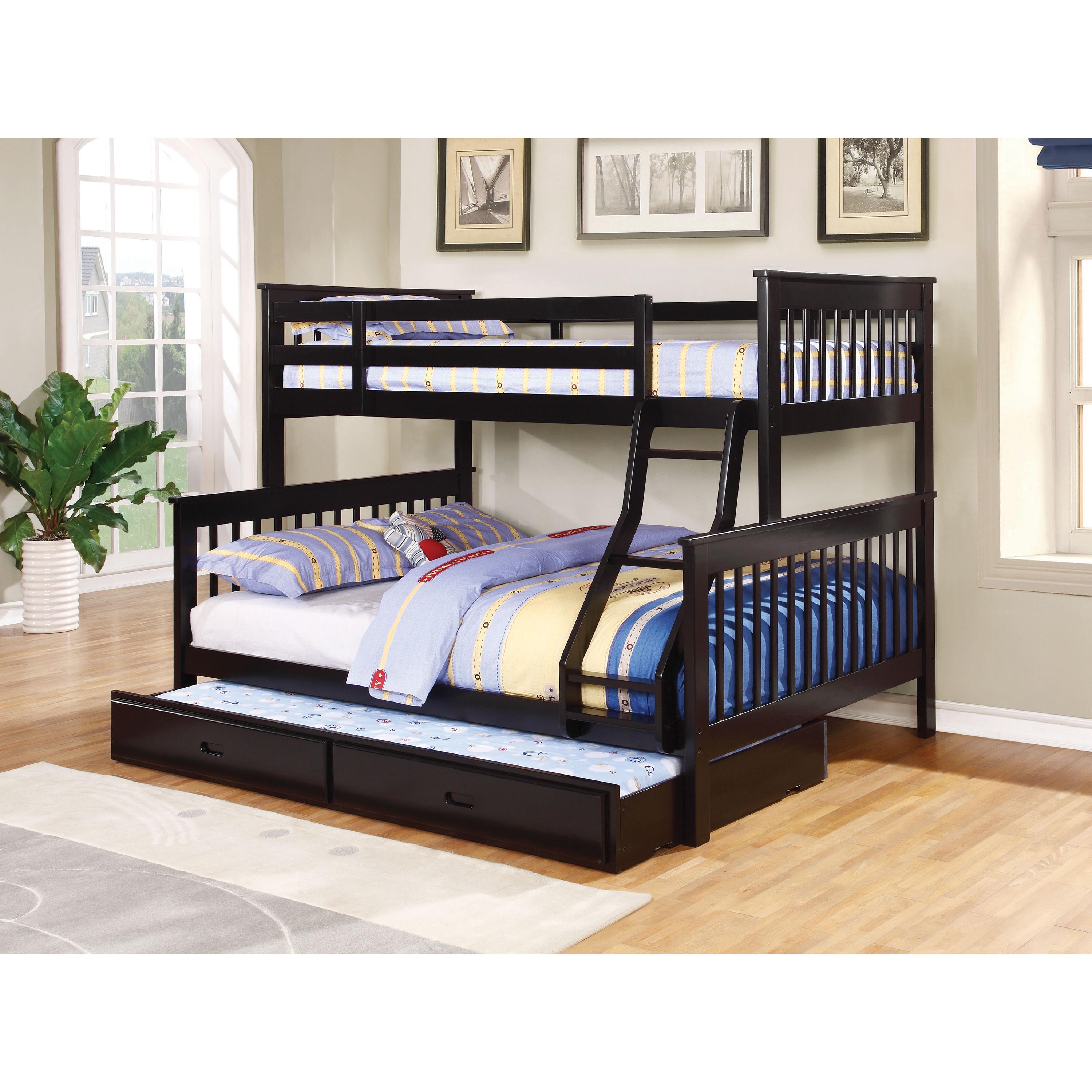 Coaster Furniture Chapman 460259 Wood Twin Over Full Bunk Bed – Black