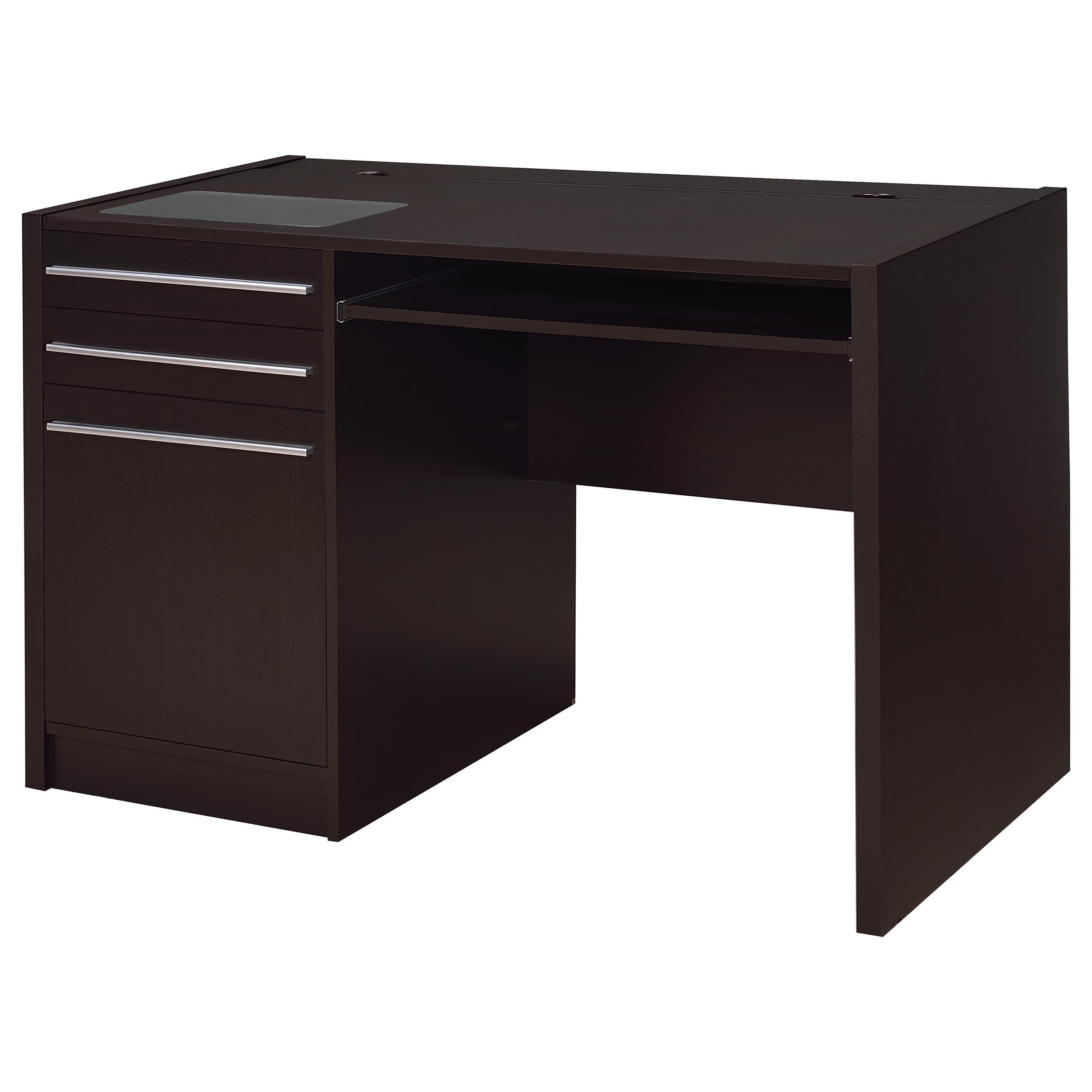Coaster Furniture Halston 800702 47-inch 2-Drawer Office Desk with Cabinet – Cappuccino