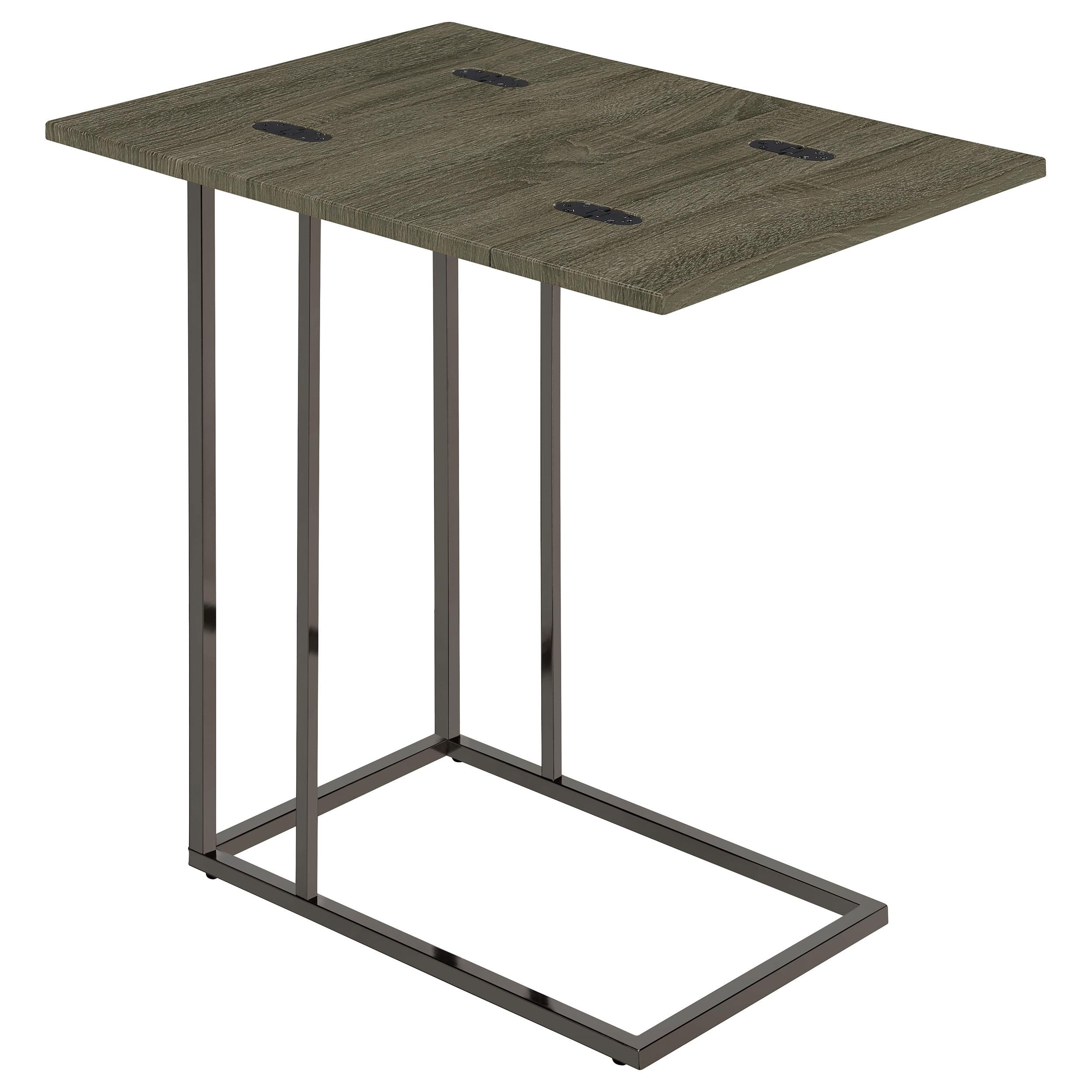 Coaster Furniture Pedro 902864 Expandable C-Shaped Sofa Side Table - Weathered Grey - Image 2