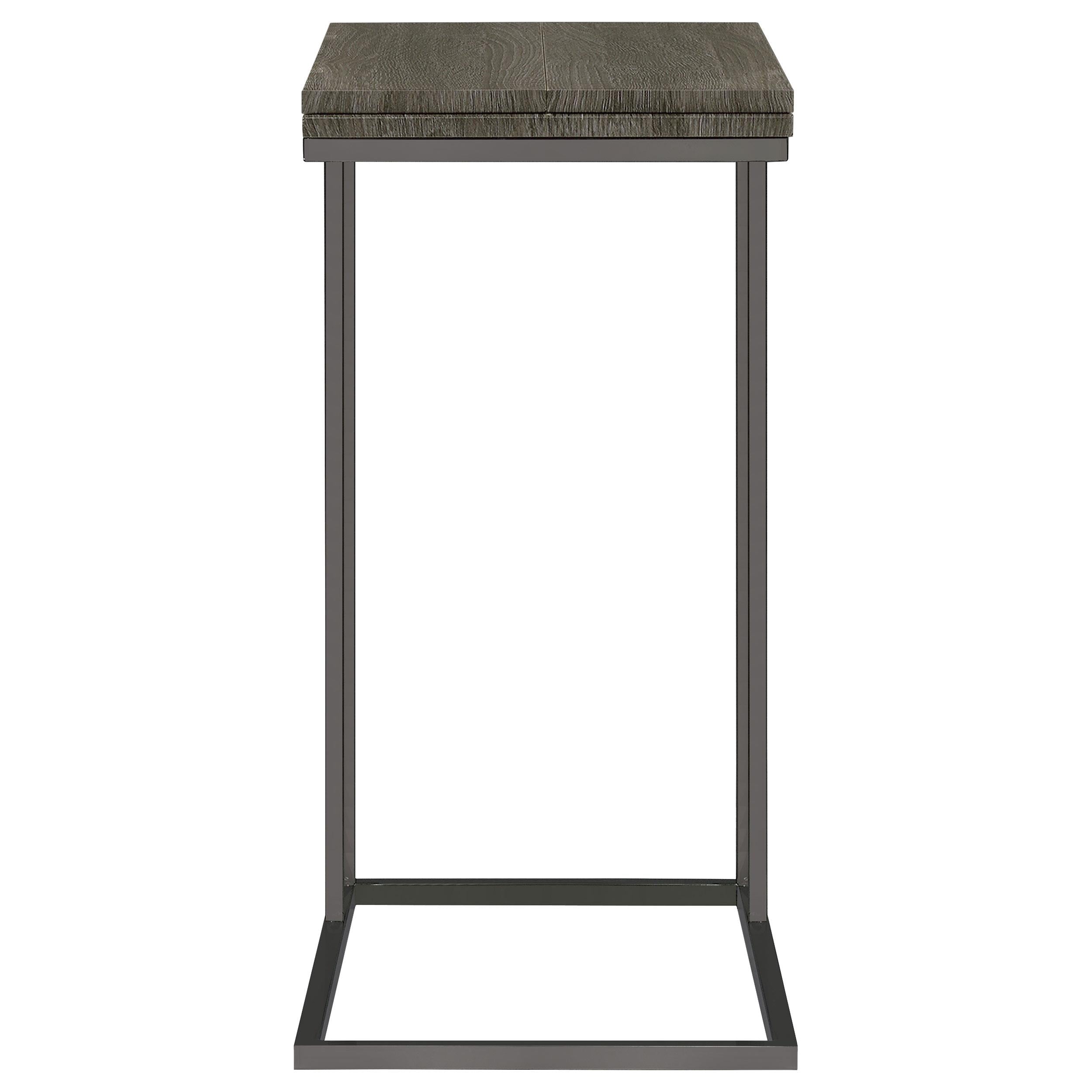 Coaster Furniture Pedro 902864 Expandable C-Shaped Sofa Side Table - Weathered Grey - Image 3