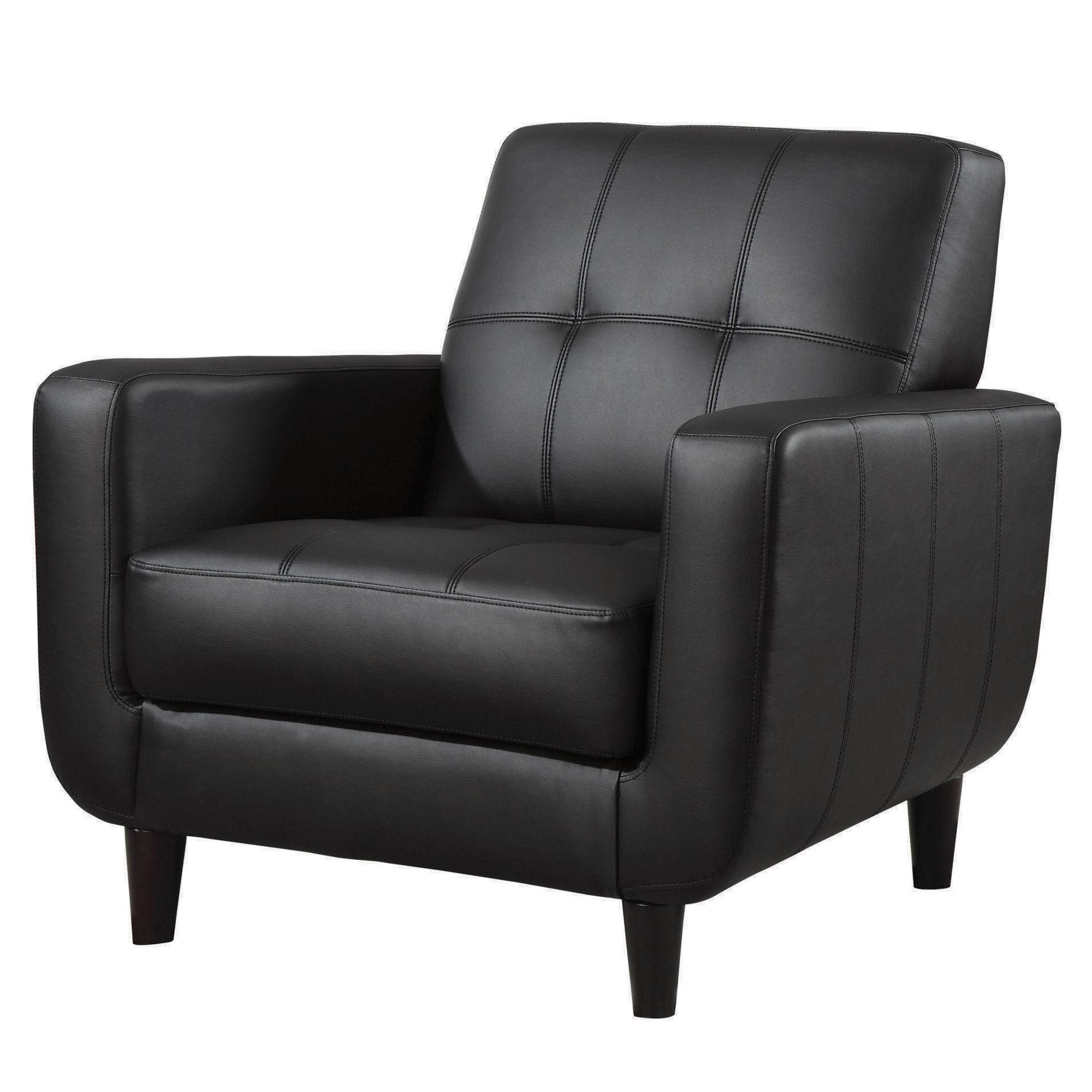 Coaster Furniture Aaron 900204 Upholstered Track Arm Tufted Accent Chair – Black