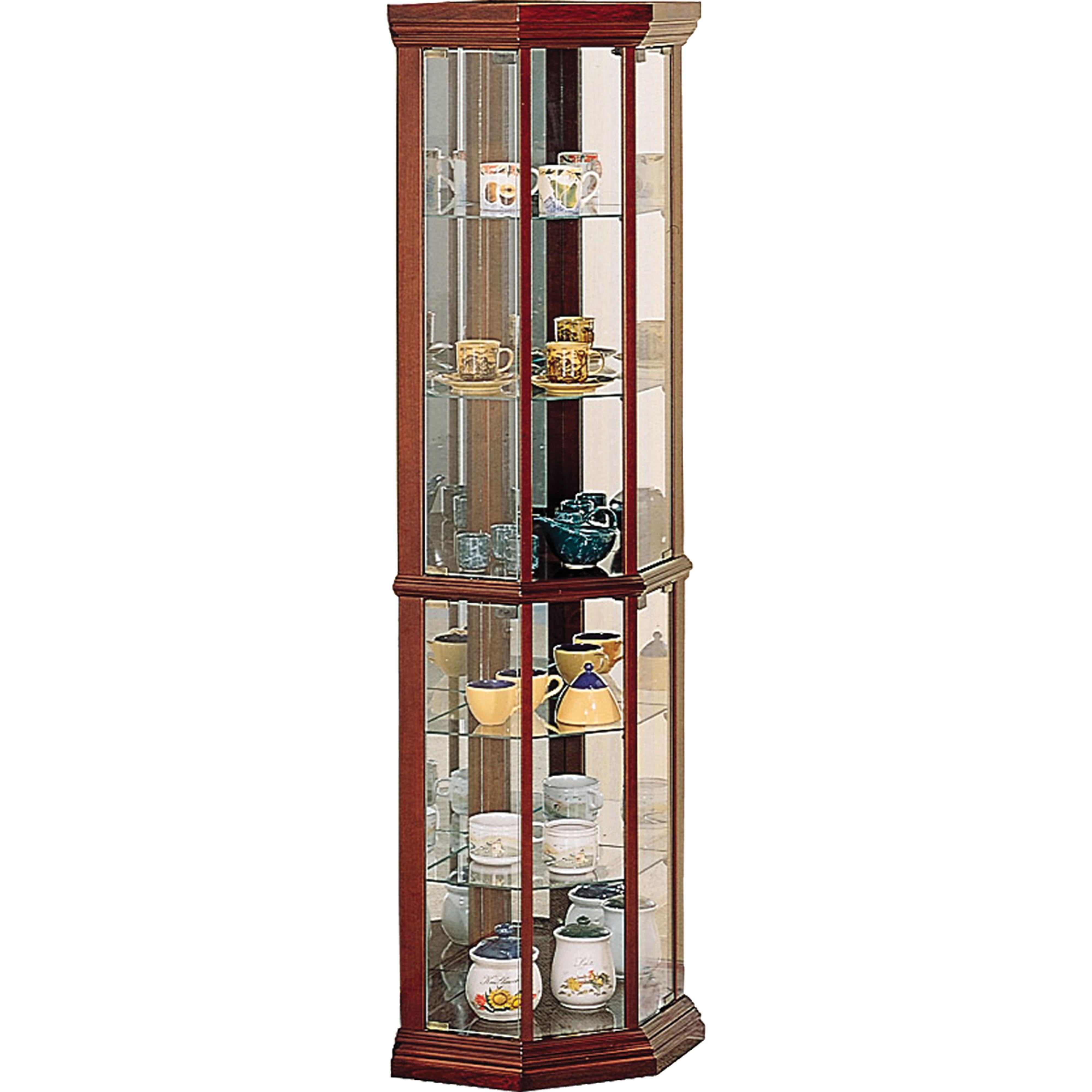 Coaster Furniture Appledale 3393 6-shelf Corner Curio Display Cabinet – Medium Brown