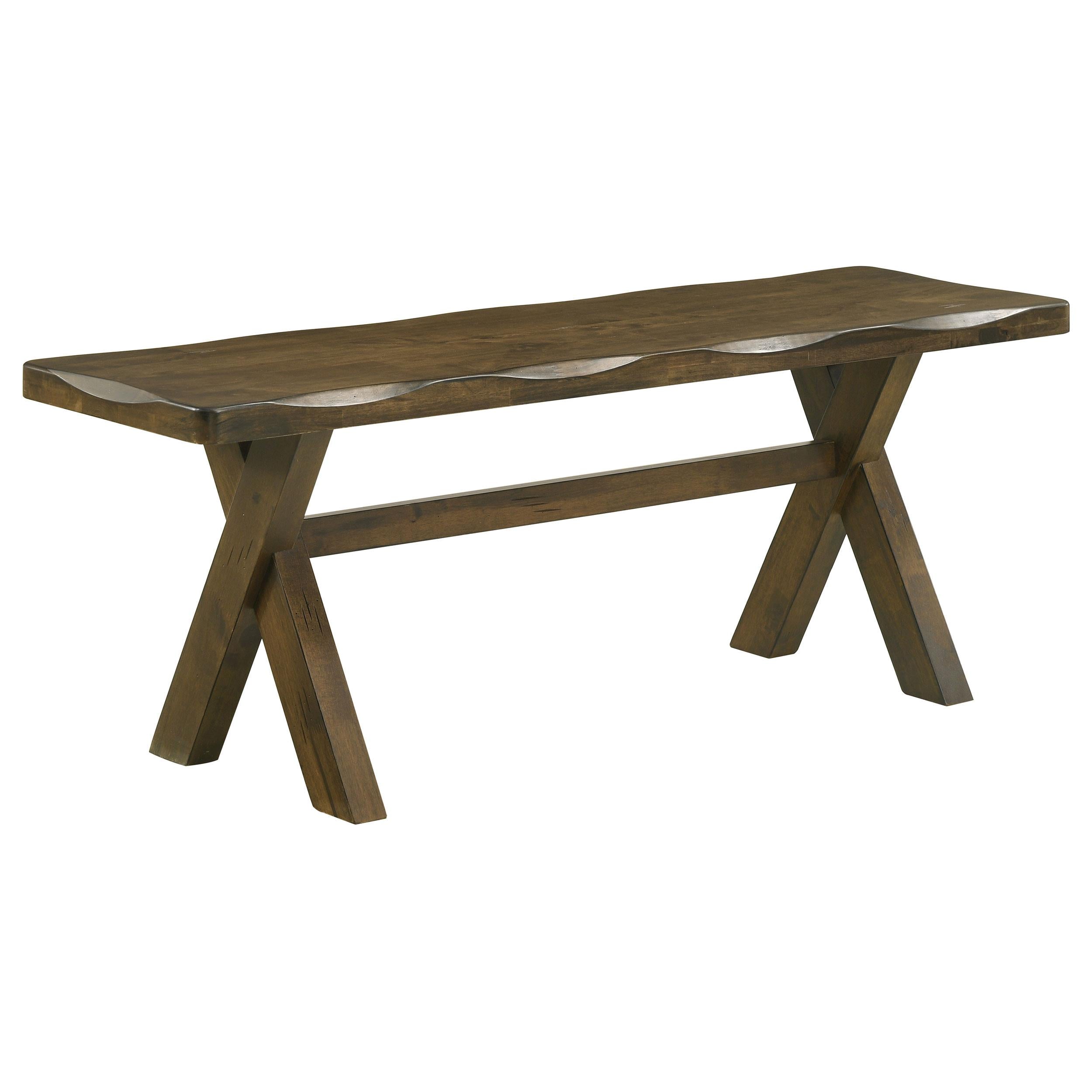 Coaster Furniture Alston 106383 47-inch Solid Wood Dining Bench - Knotty Nutmeg - Image 1