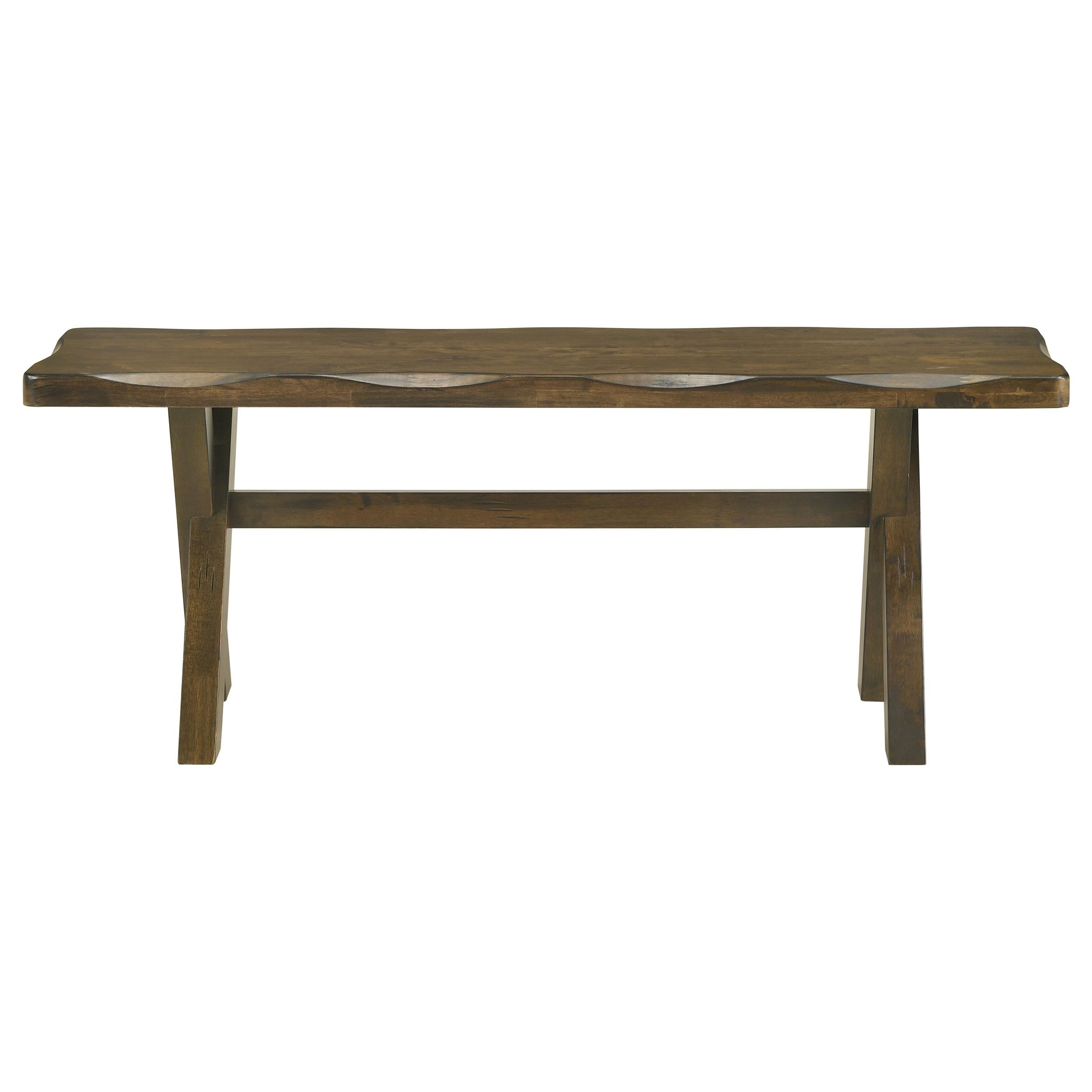 Coaster Furniture Alston 106383 47-inch Solid Wood Dining Bench - Knotty Nutmeg - Image 2