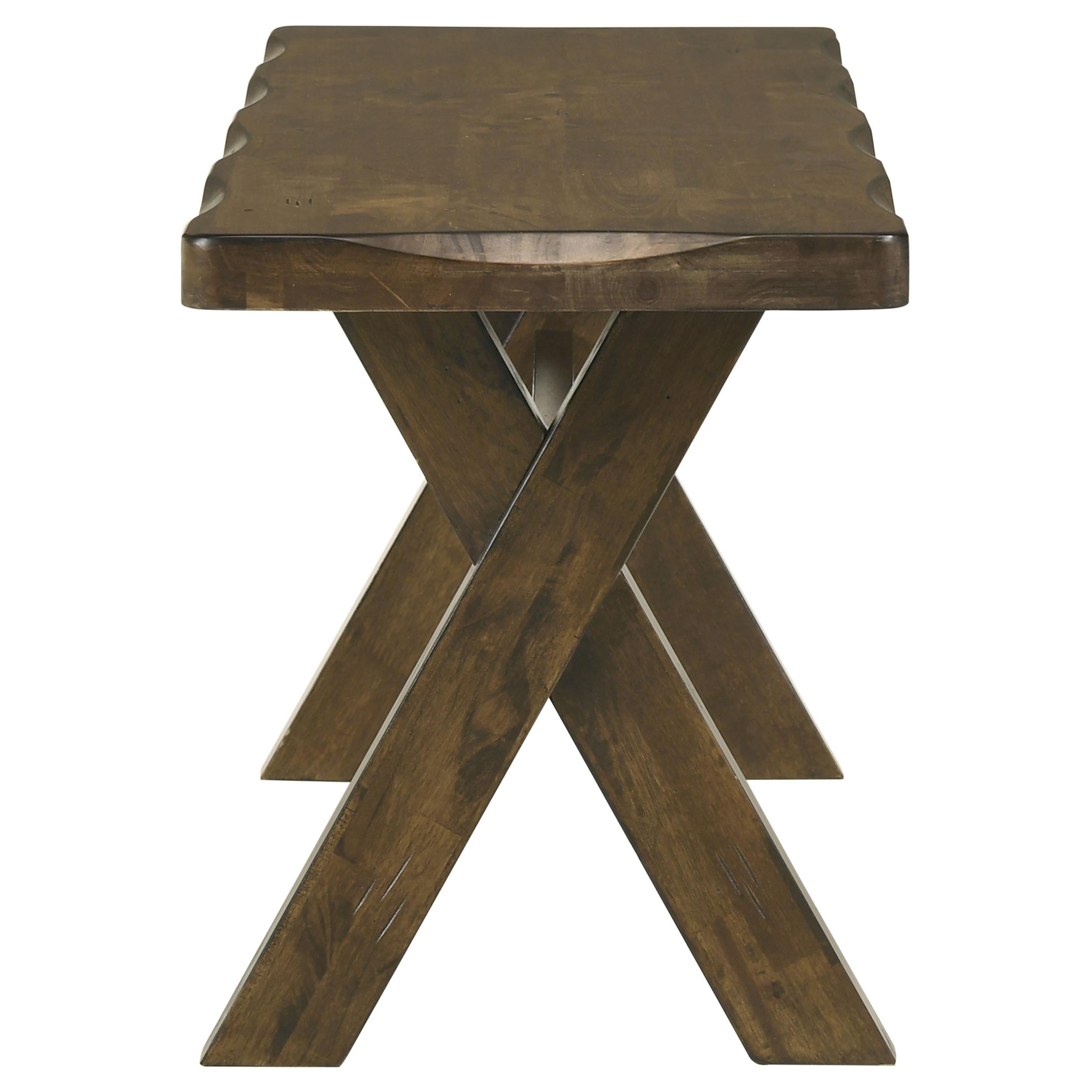 Coaster Furniture Alston 106383 47-inch Solid Wood Dining Bench - Knotty Nutmeg - Image 3