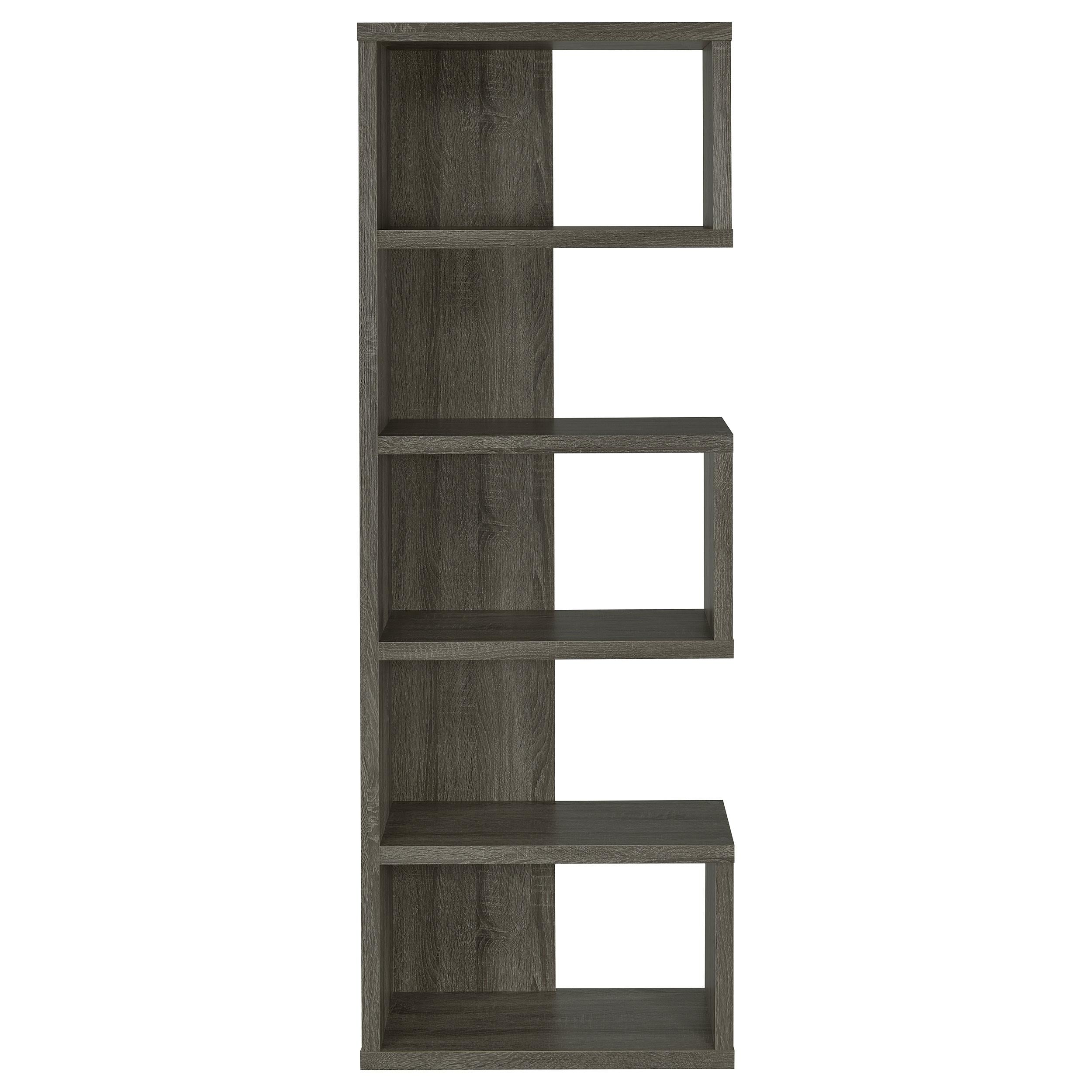Coaster Furniture Joey 800552 71-inch 5-shelf Bookshelf - Weathered Grey - Image 2