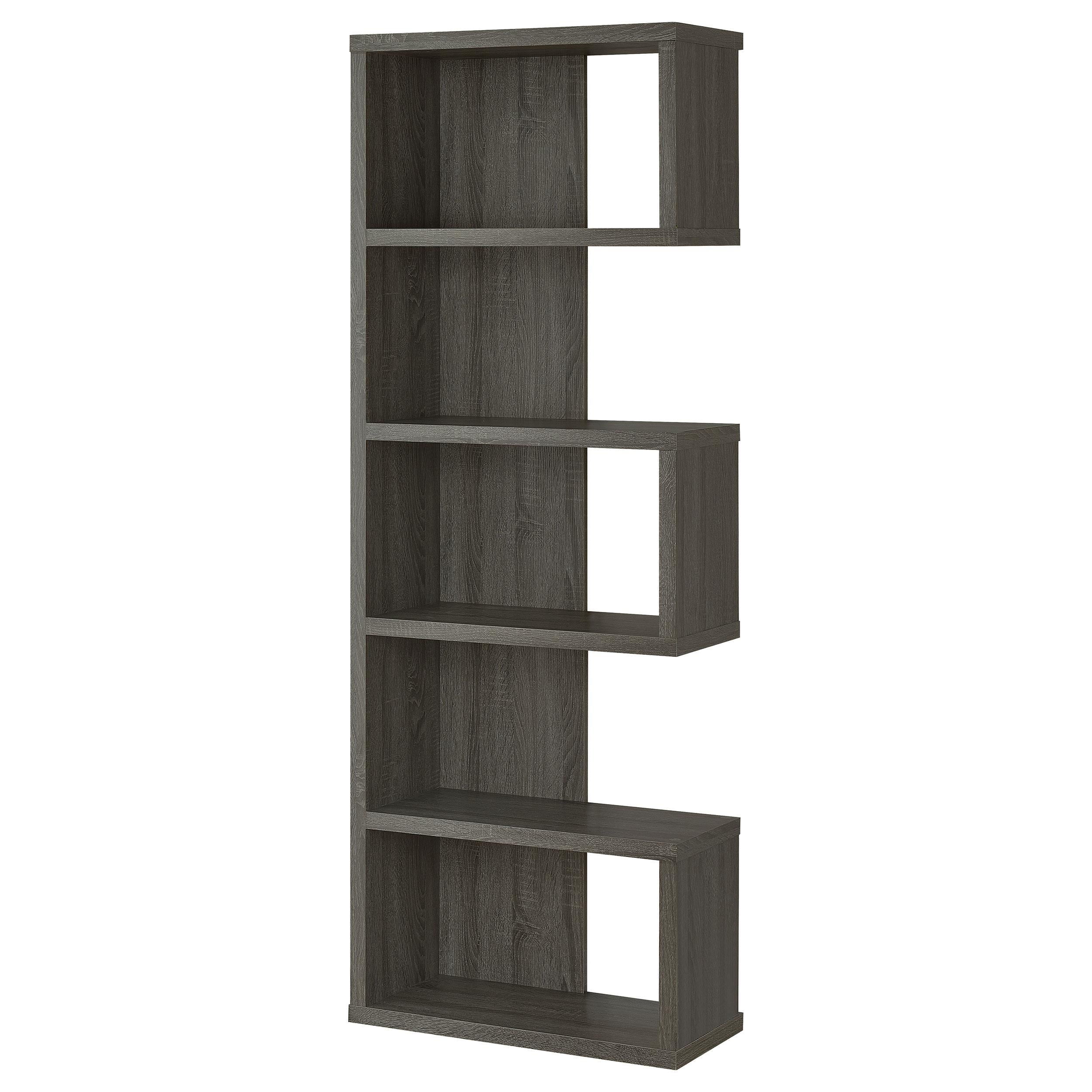 Coaster Furniture Joey 800552 71-inch 5-shelf Bookshelf - Weathered Grey - Image 3