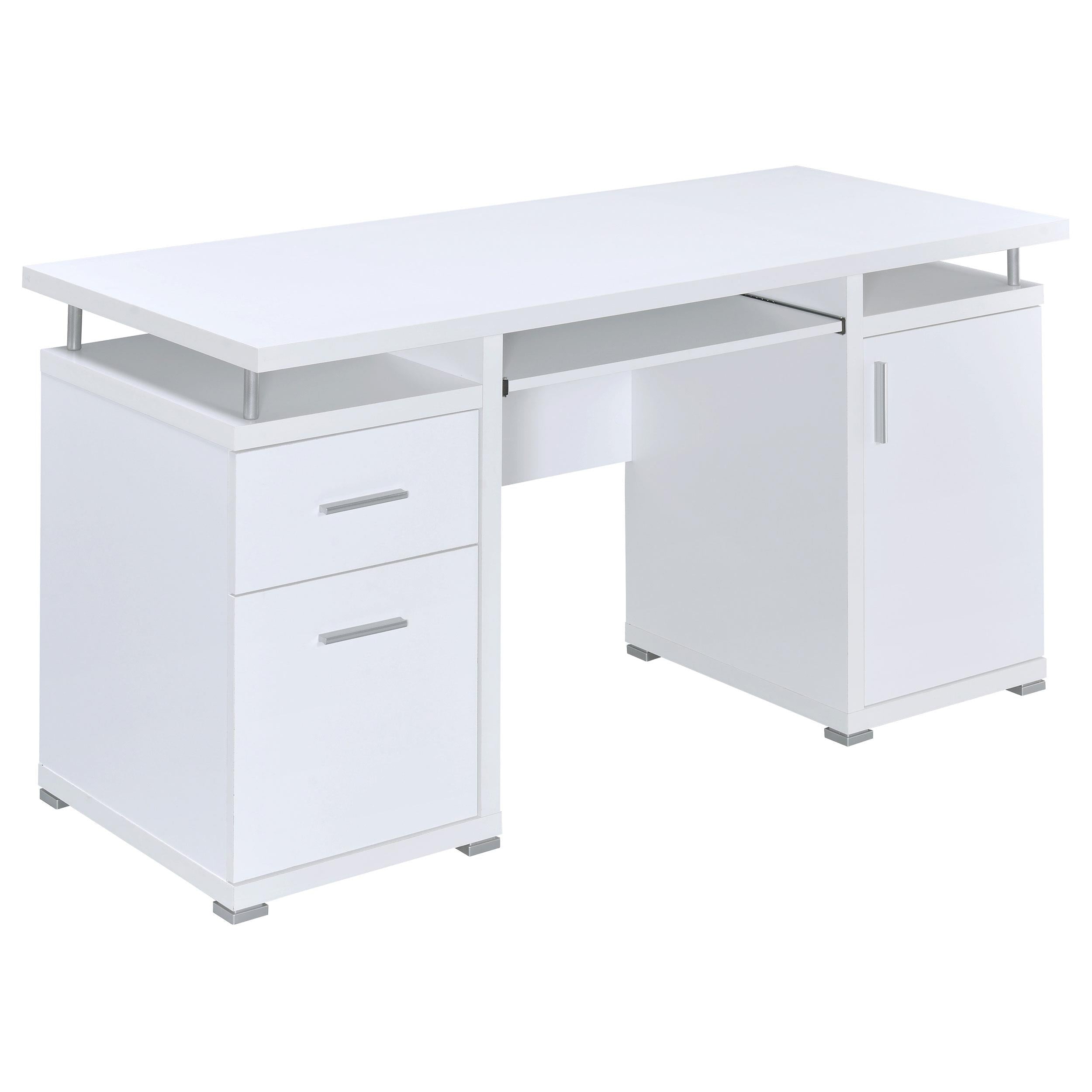 Coaster Furniture Tracy 800108 55-inch 2-Drawer Office Computer Desk - White - Image 1