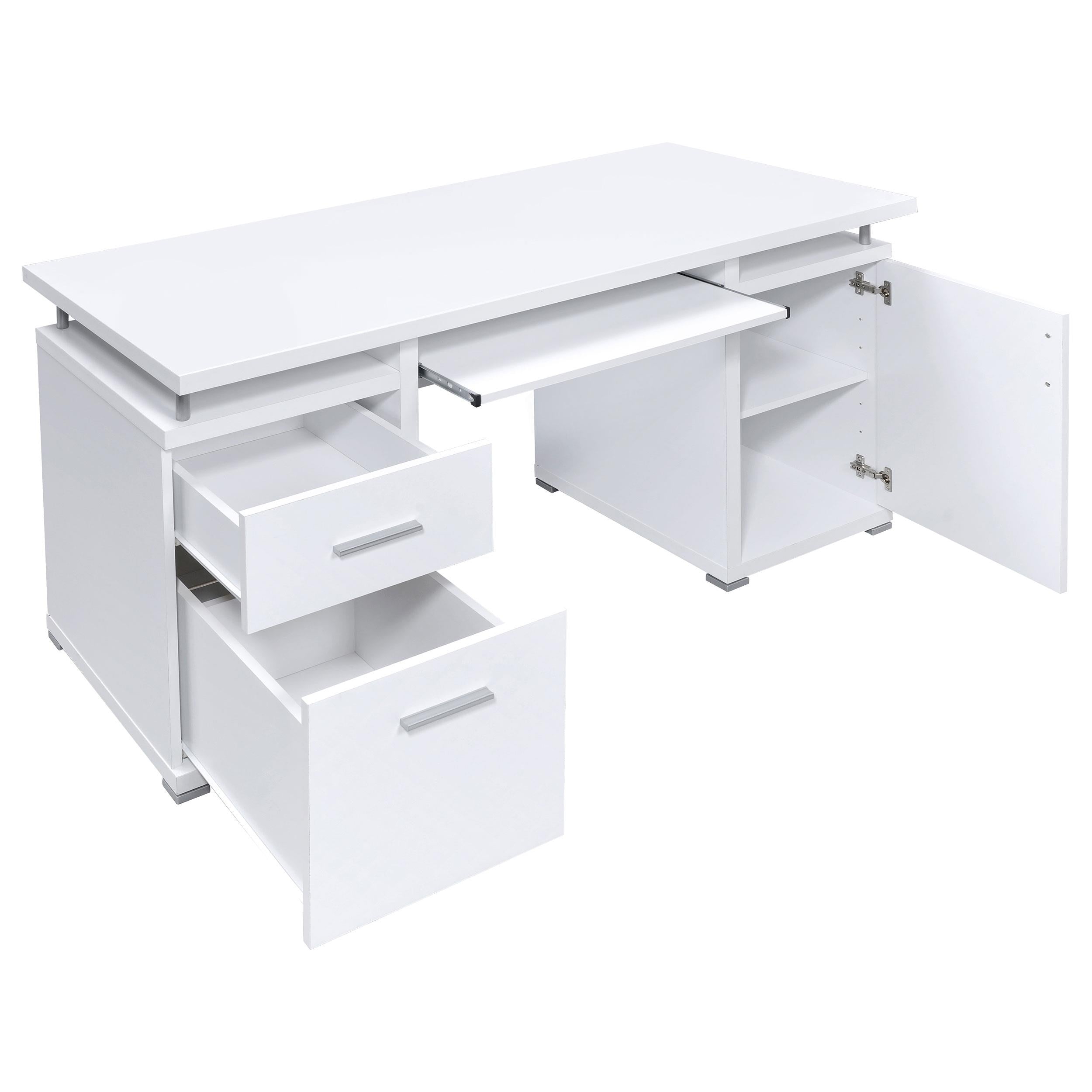Coaster Furniture Tracy 800108 55-inch 2-Drawer Office Computer Desk - White - Image 2