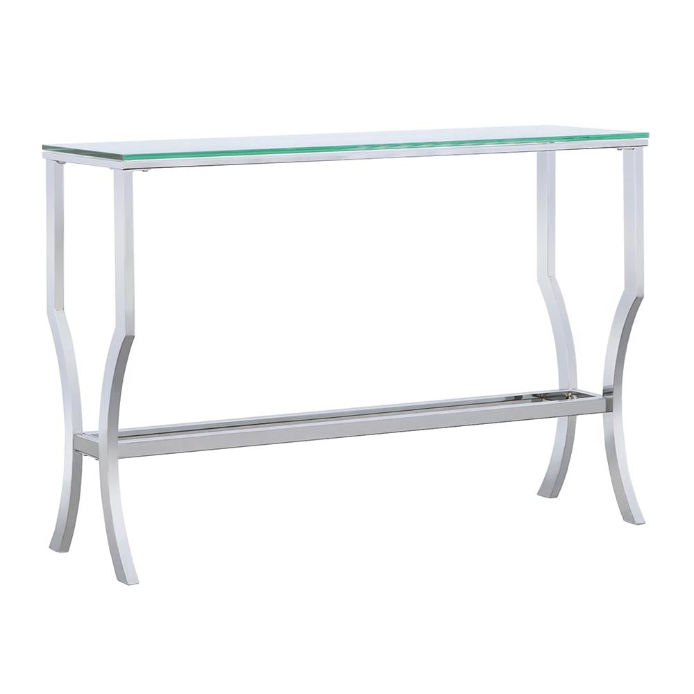 Coaster Furniture Saide 720339 Rectangular Glass Top Entryway Console Table - Chrome - Image 1
