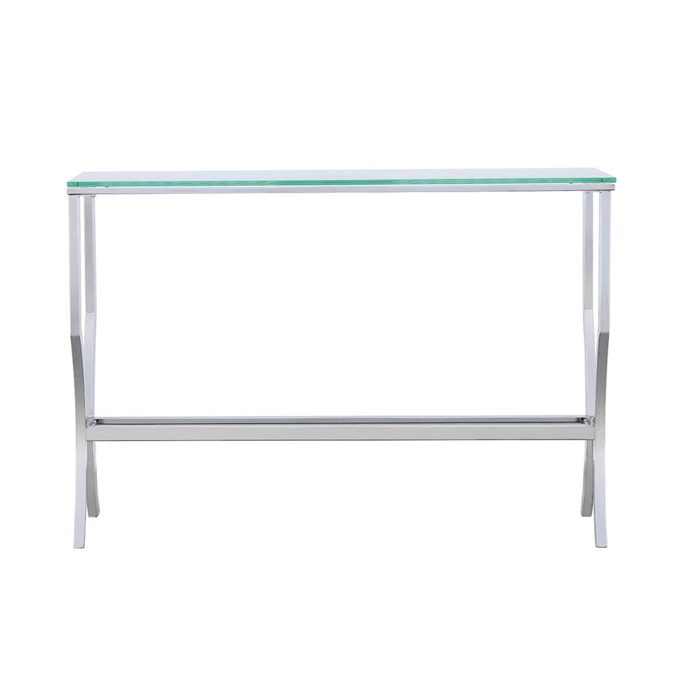 Coaster Furniture Saide 720339 Rectangular Glass Top Entryway Console Table - Chrome - Image 2