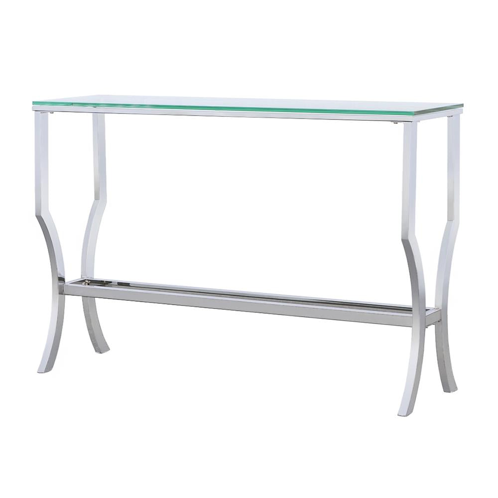 Coaster Furniture Saide 720339 Rectangular Glass Top Entryway Console Table - Chrome - Image 3