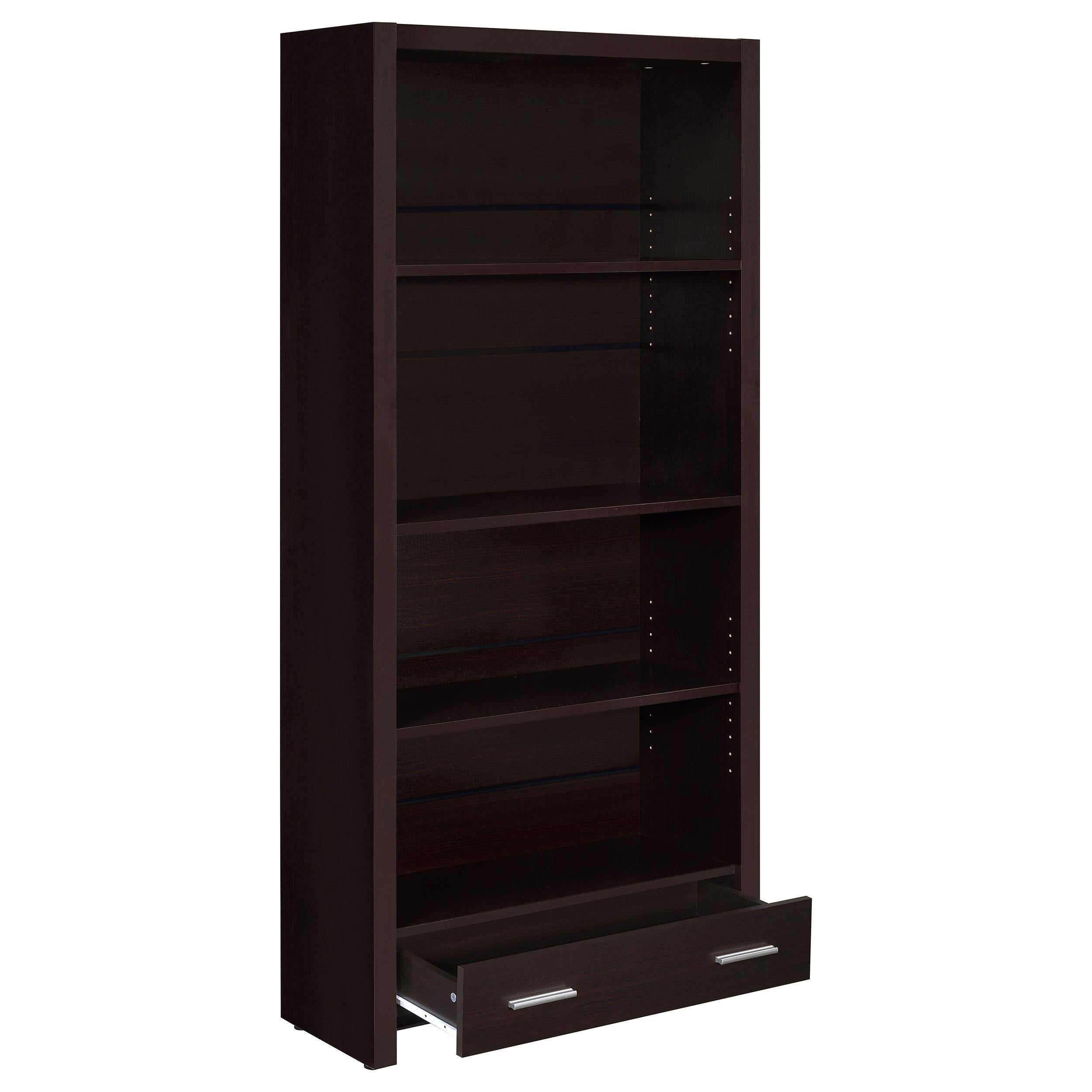 Coaster Furniture Skylar 800905 71-inch 5-shelf Bookcase with Drawer - Cappuccino - Image 2