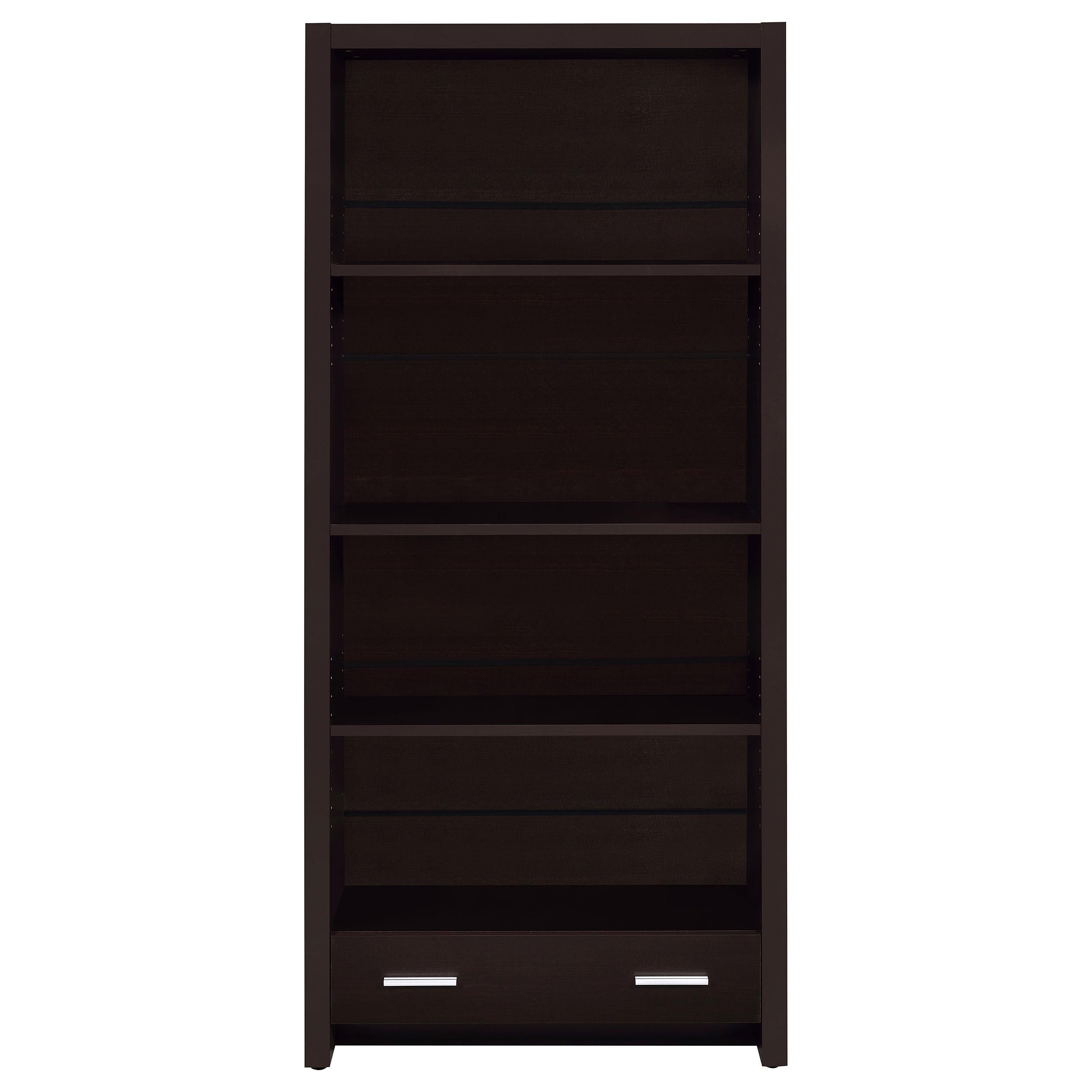 Coaster Furniture Skylar 800905 71-inch 5-shelf Bookcase with Drawer - Cappuccino - Image 3