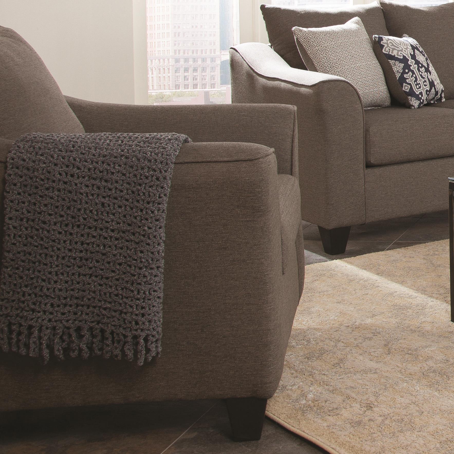 Coaster Furniture Salizar 506023 Upholstered Flared Arm Accent Chair - Charcoal Grey - Image 1