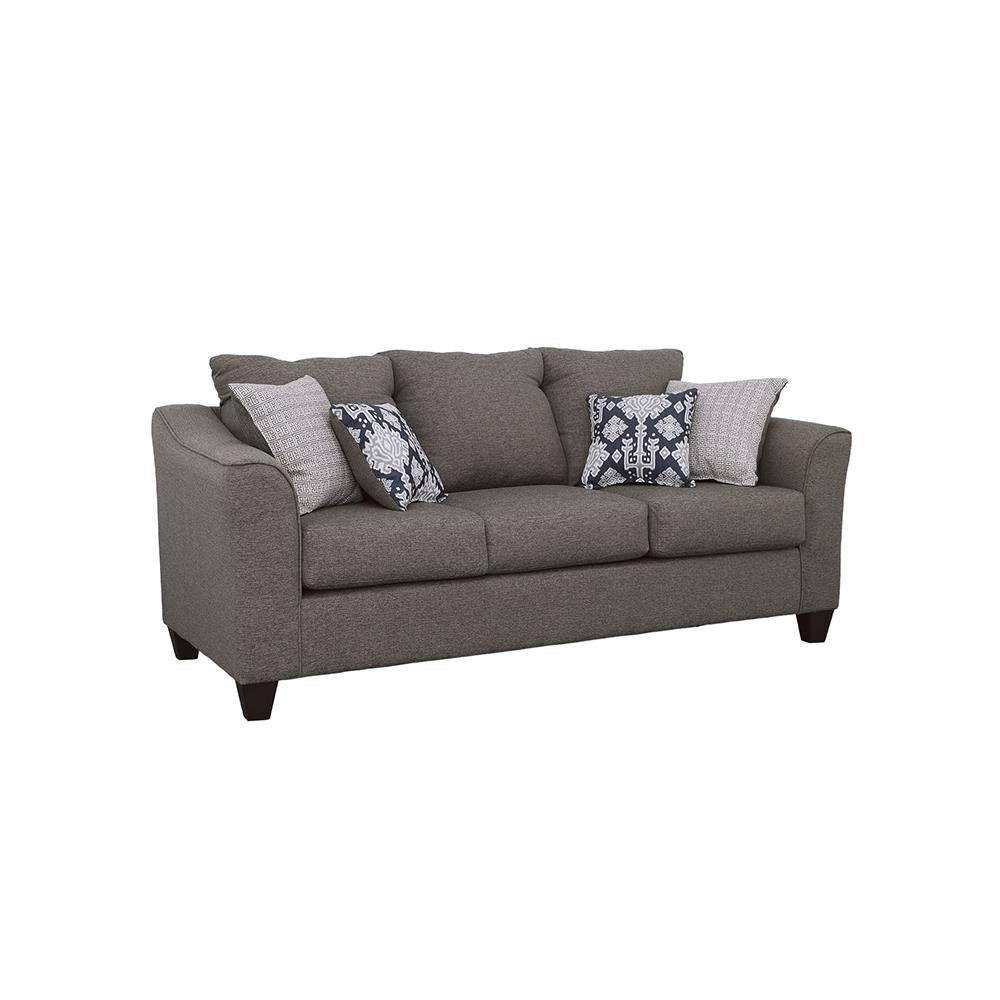 Coaster Furniture Salizar 506021 Upholstered Flared Arm Sofa - Charcoal Grey - Image 1