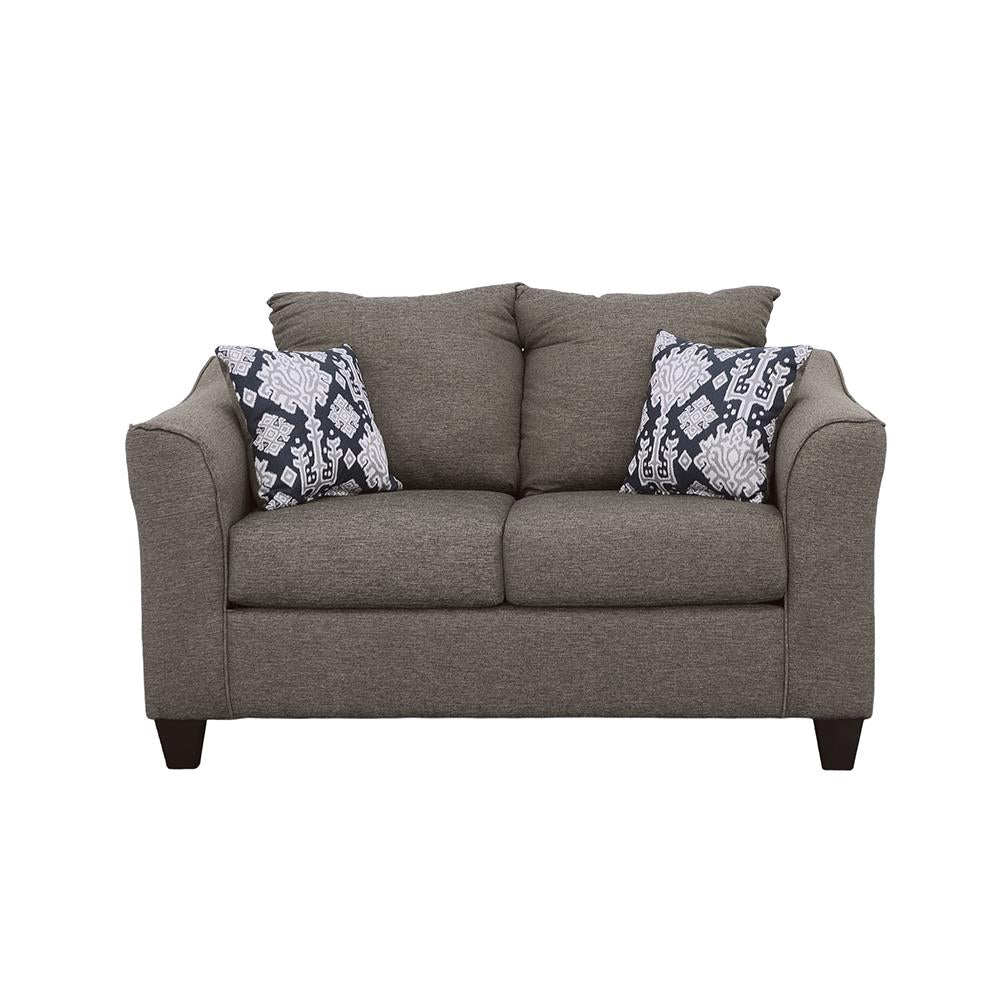 Coaster Furniture Salizar 506022 Upholstered Flared Arm Loveseat - Charcoal Grey - Image 2