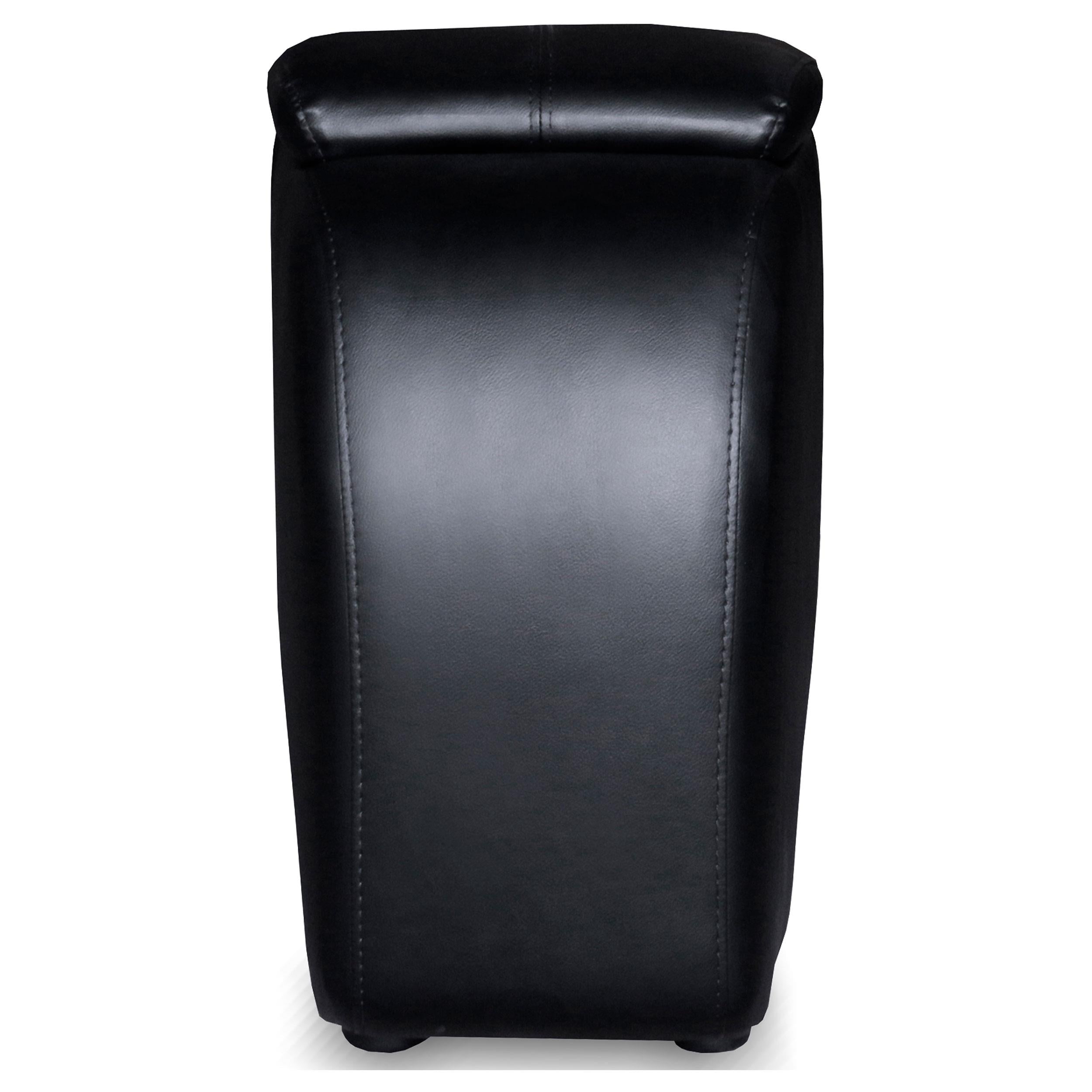 Coaster Furniture Cyrus 600002 Upholstered Home Theater Storage Wedge Console - Black - Image 2