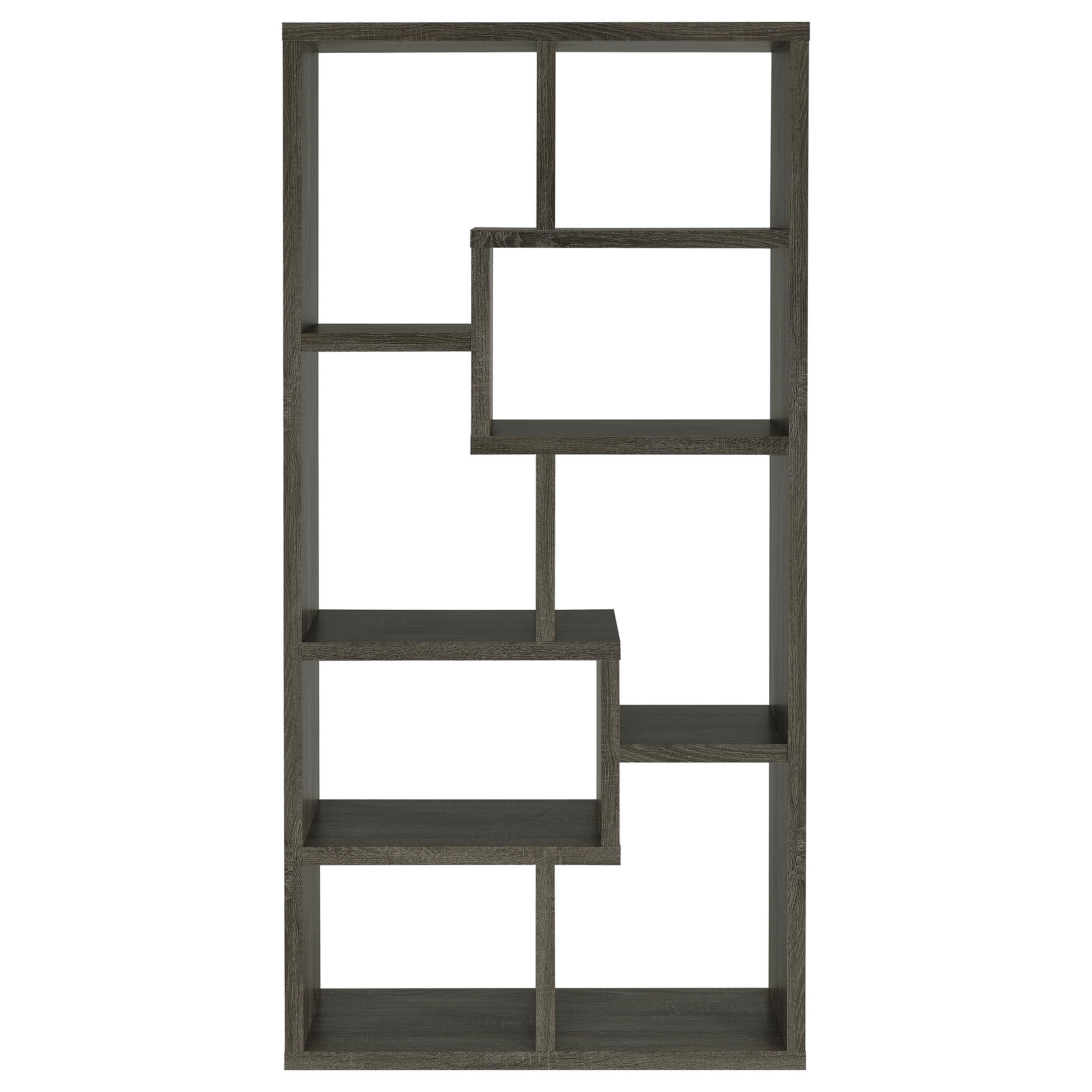 Coaster Furniture Theo 800510 71-inch 7-shelf Bookshelf - Weathered Grey - Image 2