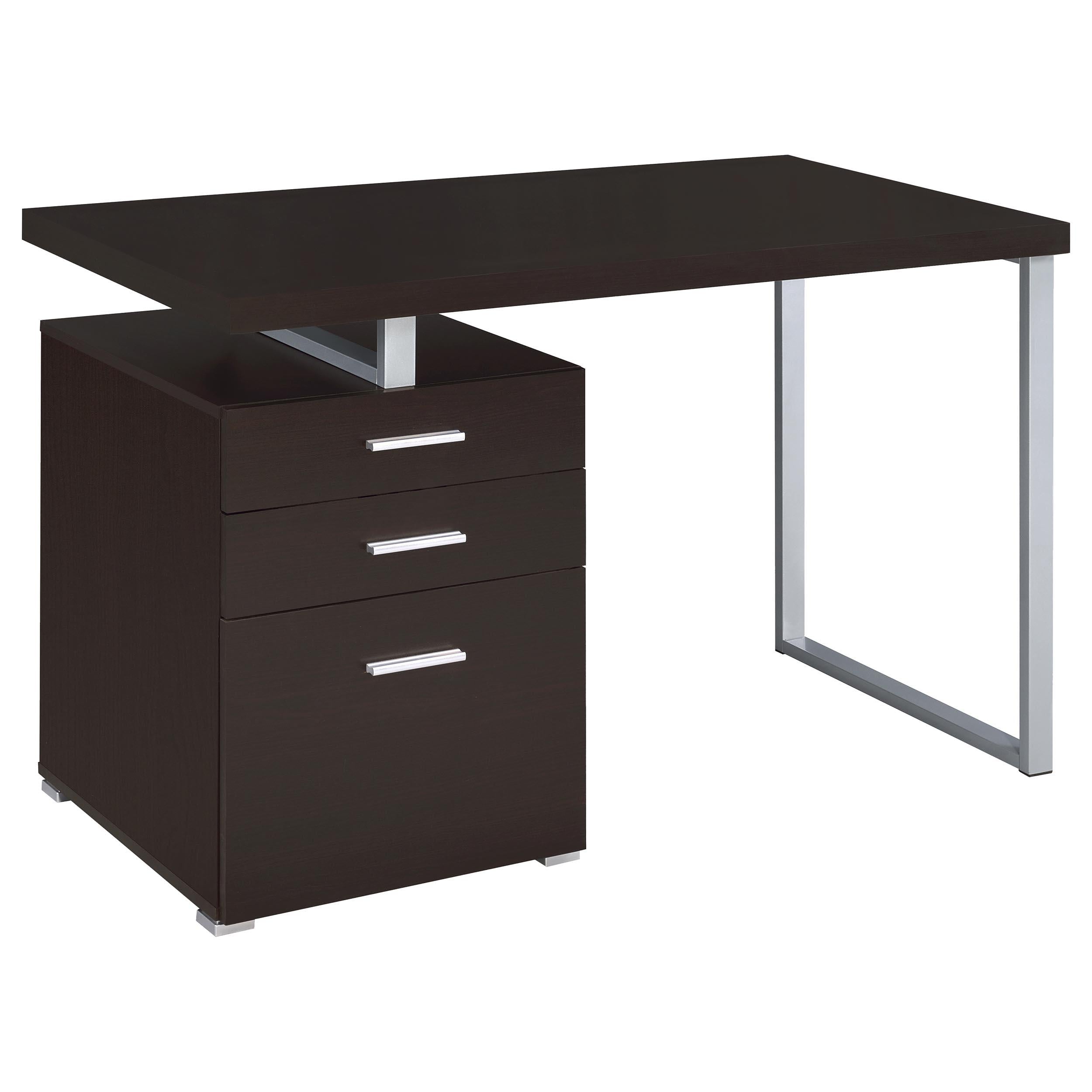 Coaster Furniture Brennan 800519 47-inch 3-Drawer Office Computer Desk – Cappuccino