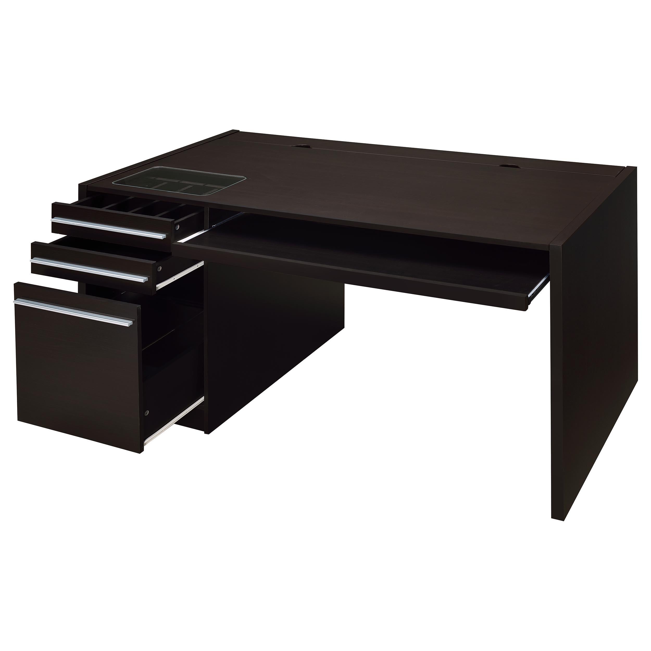 Coaster Furniture Halston 800982 60-inch 3-Drawer Office Computer Desk - Cappuccino - Image 2