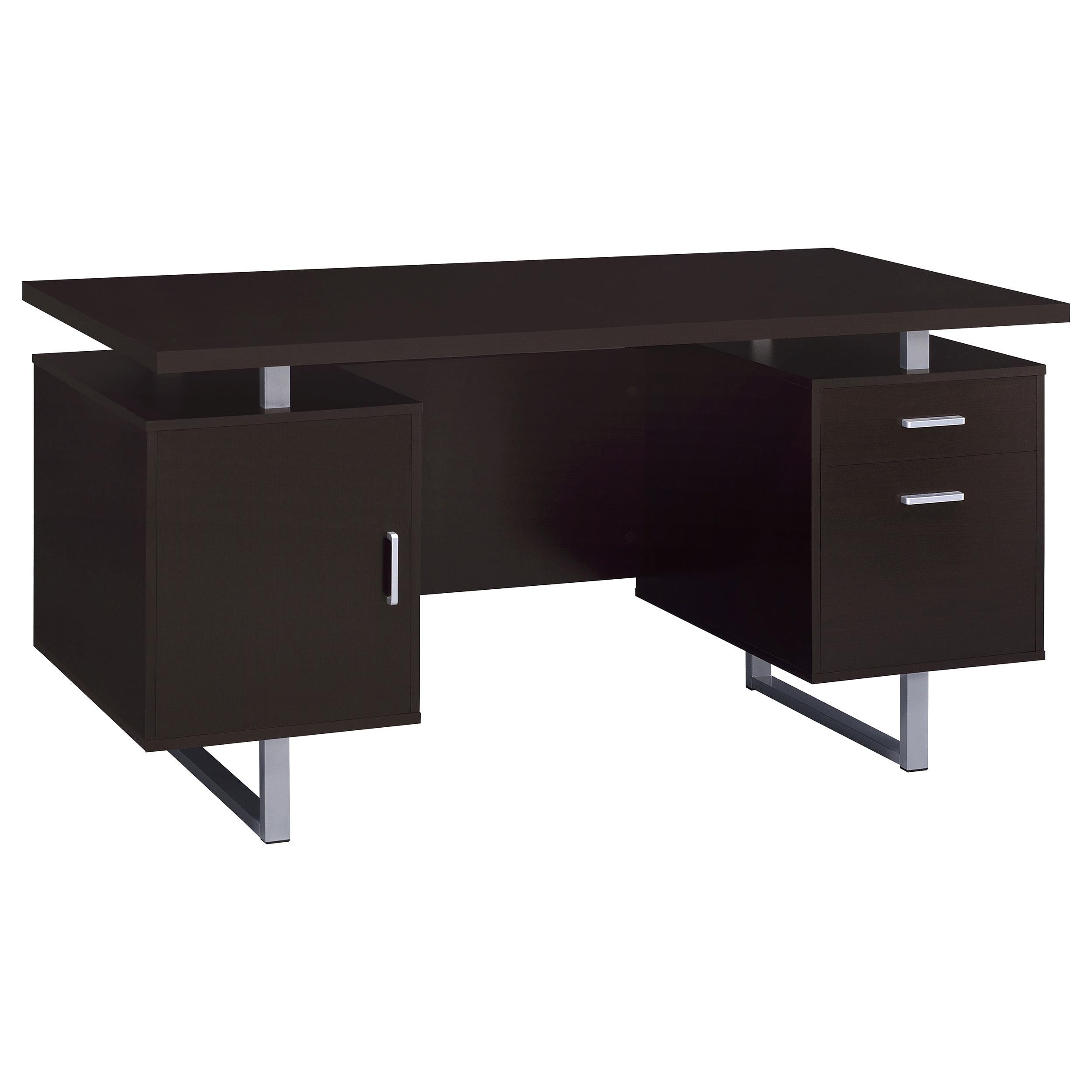 Coaster Furniture Lawtey 801521 60-inch 2-Drawer Office Computer Desk - Cappuccino - Image 1