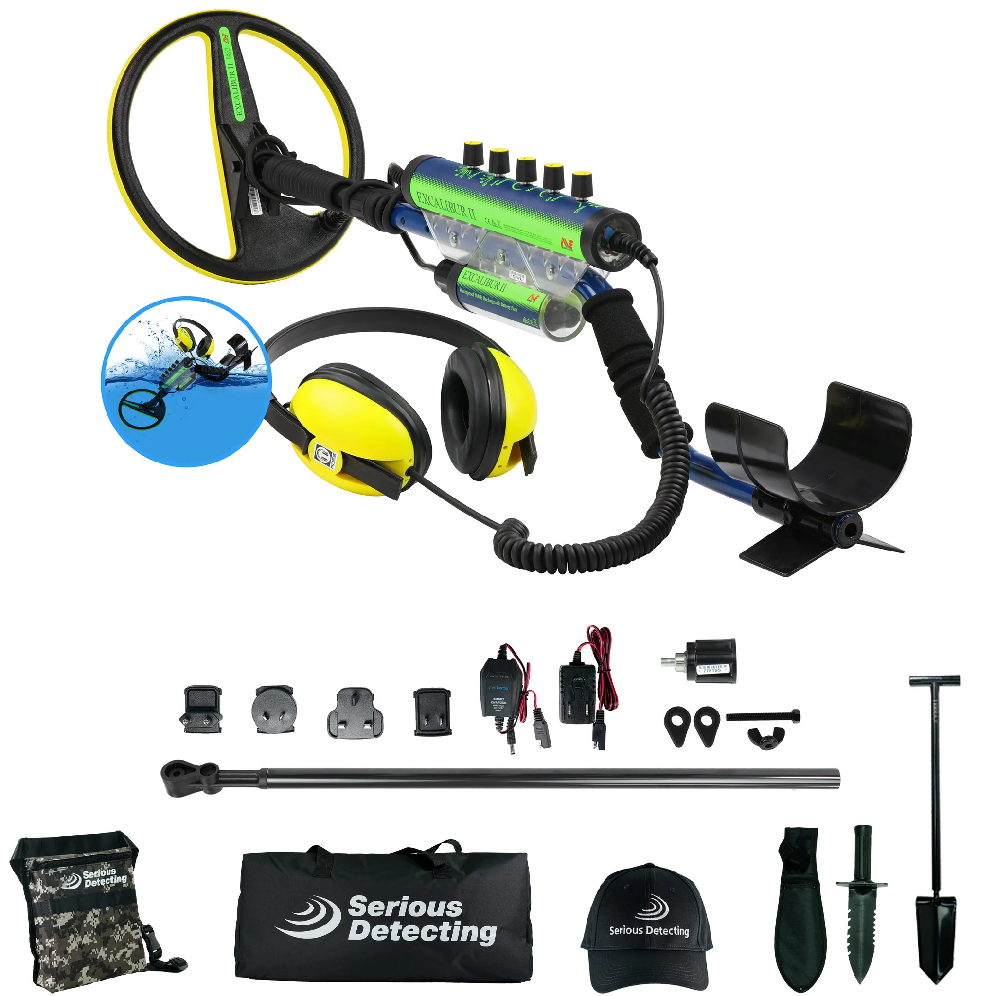 Minelab Excalibur II 1000 BBS Multi-Frequency Metal Detector for Beach and Dive - Image 1