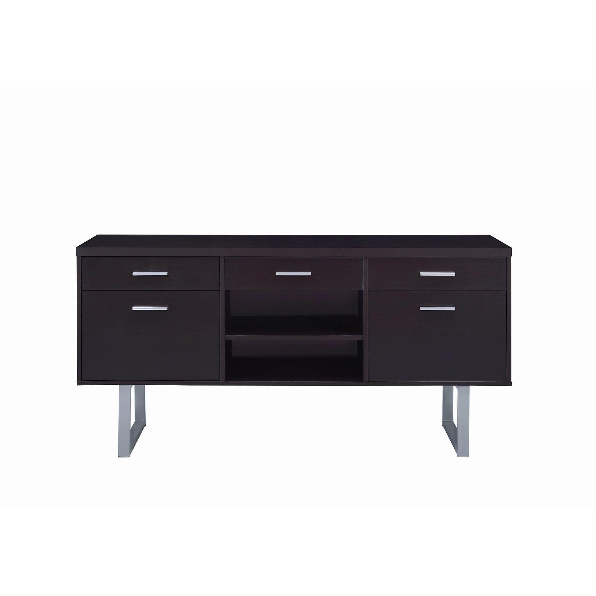 Coaster Furniture Lawtey 801522 5-Drawer Home Office Storage Credenza - Cappuccino - Image 3