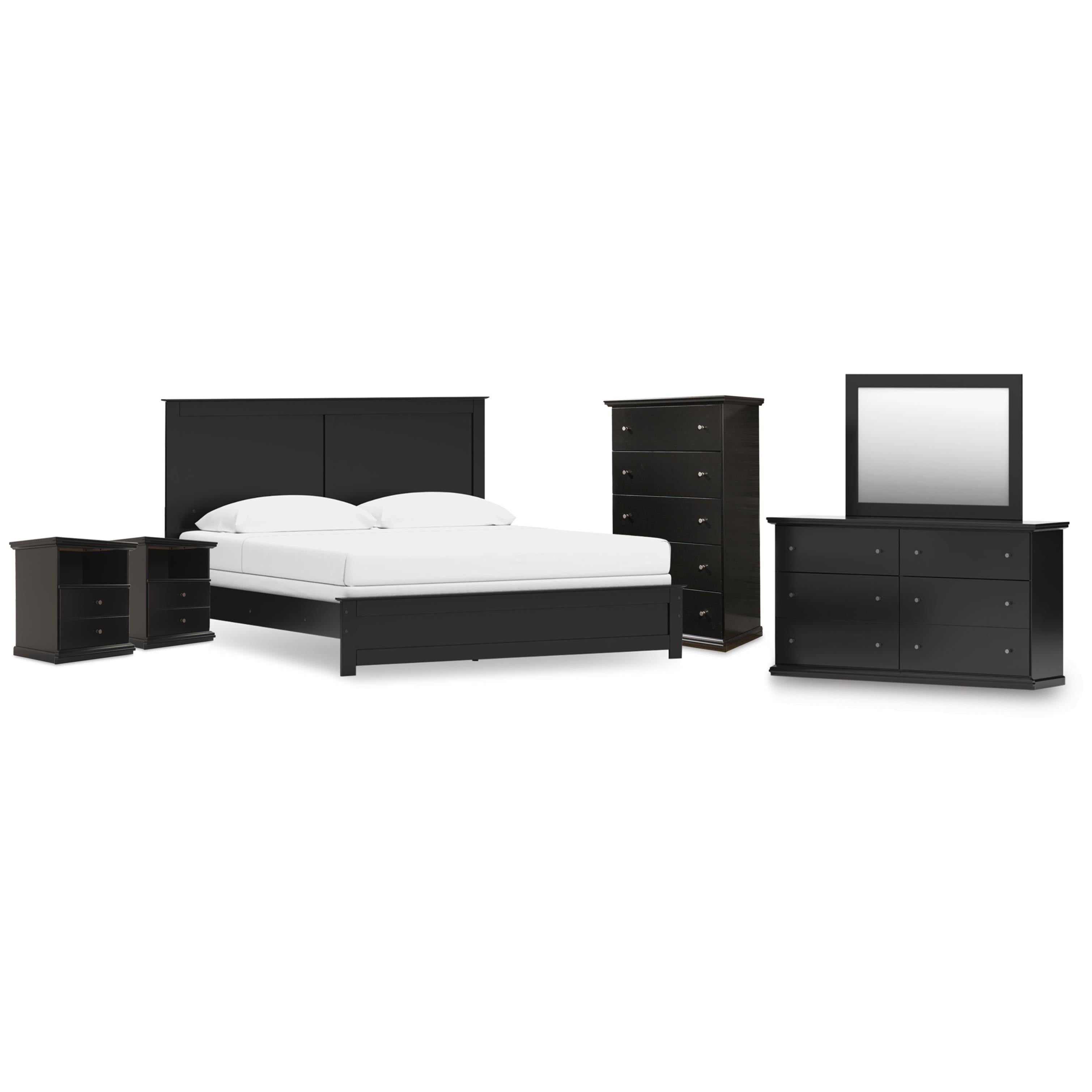 Signature Design by Ashley Maribel B138B63 8 pc King Panel Bedroom Set - Image 1