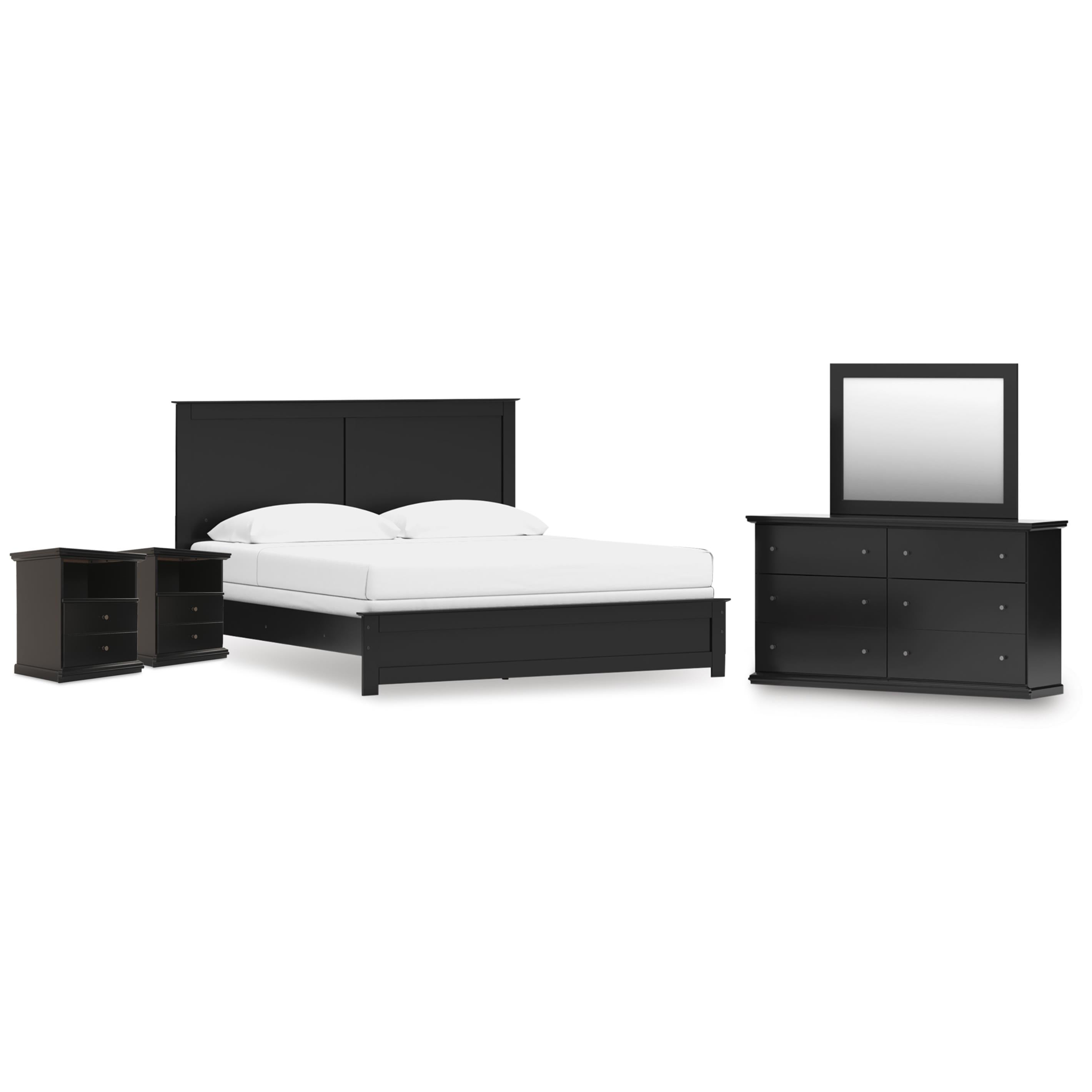 Signature Design by Ashley Maribel B138B70 7 pc King Panel Bedroom Set - Image 1