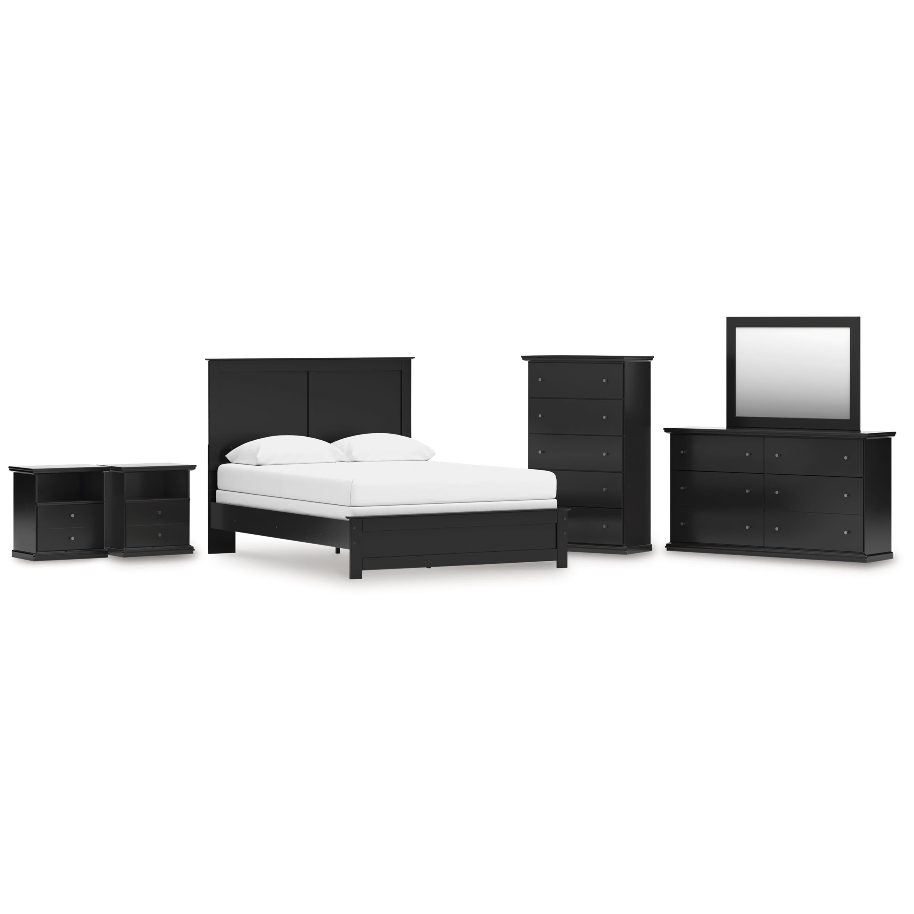 Signature Design by Ashley Maribel B138B76 8 pc Queen Panel Bedroom Set - Image 1