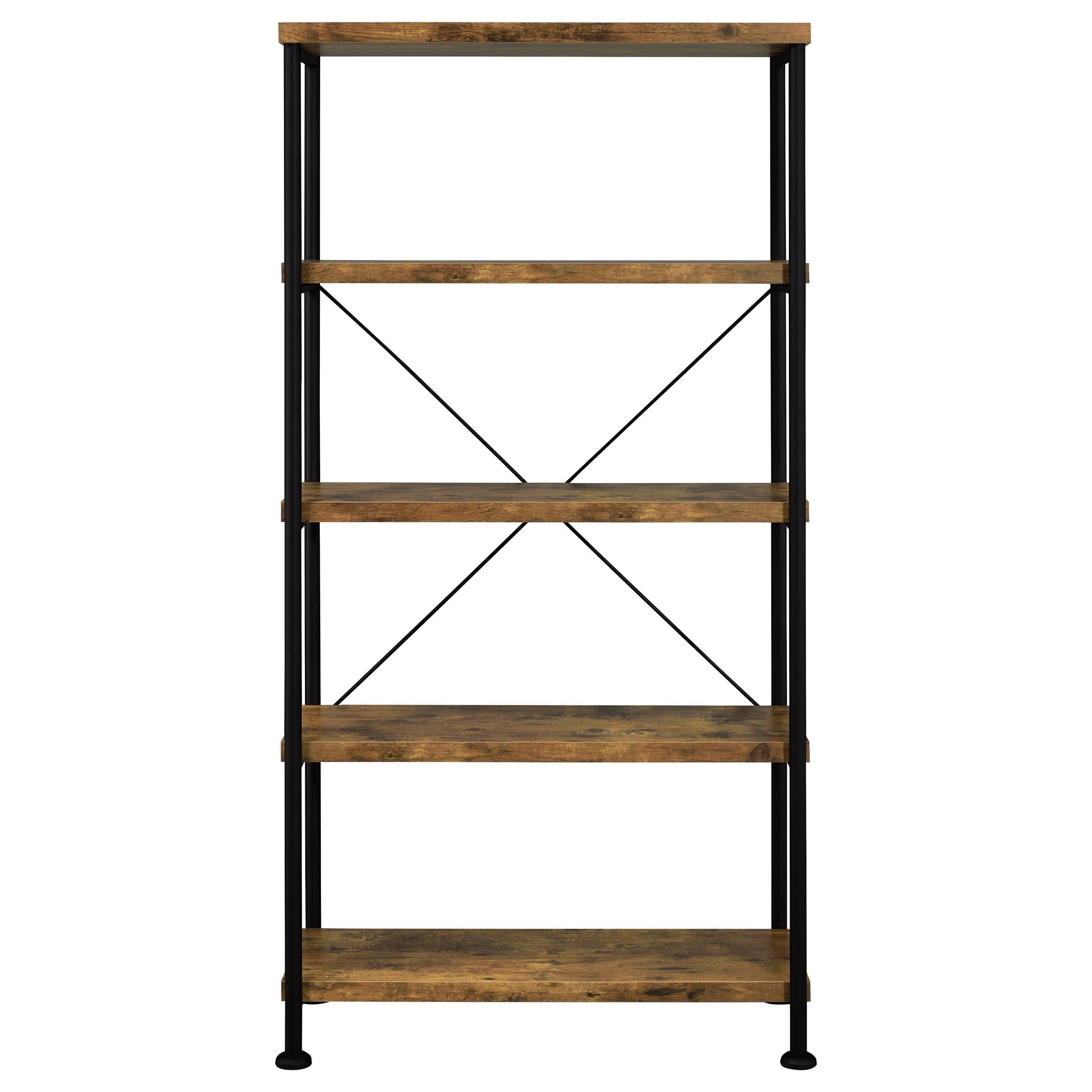 Coaster Furniture Analiese 801542 63-inch 4-shelf Bookshelf - Rustic Nutmeg - Image 2