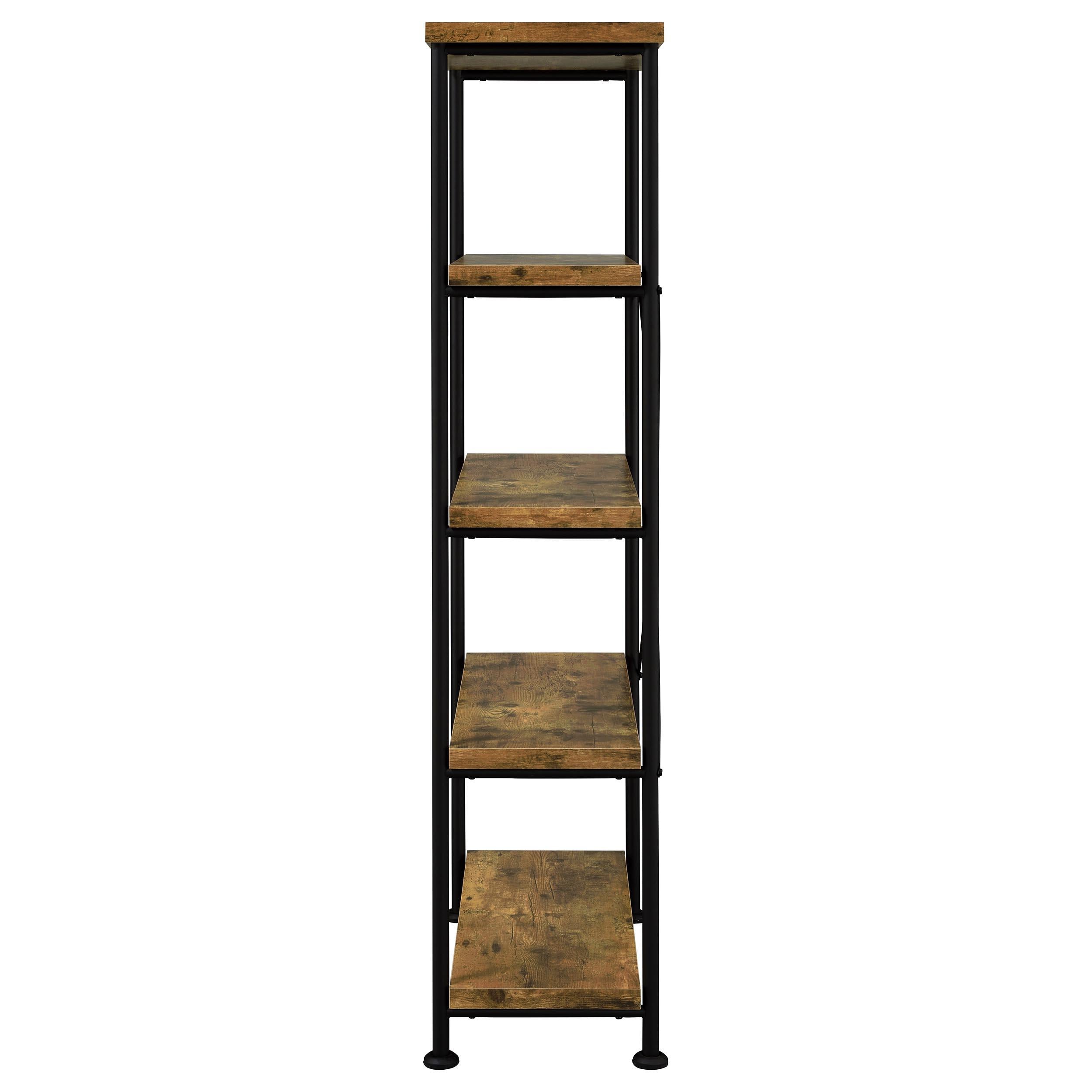 Coaster Furniture Analiese 801542 63-inch 4-shelf Bookshelf - Rustic Nutmeg - Image 3