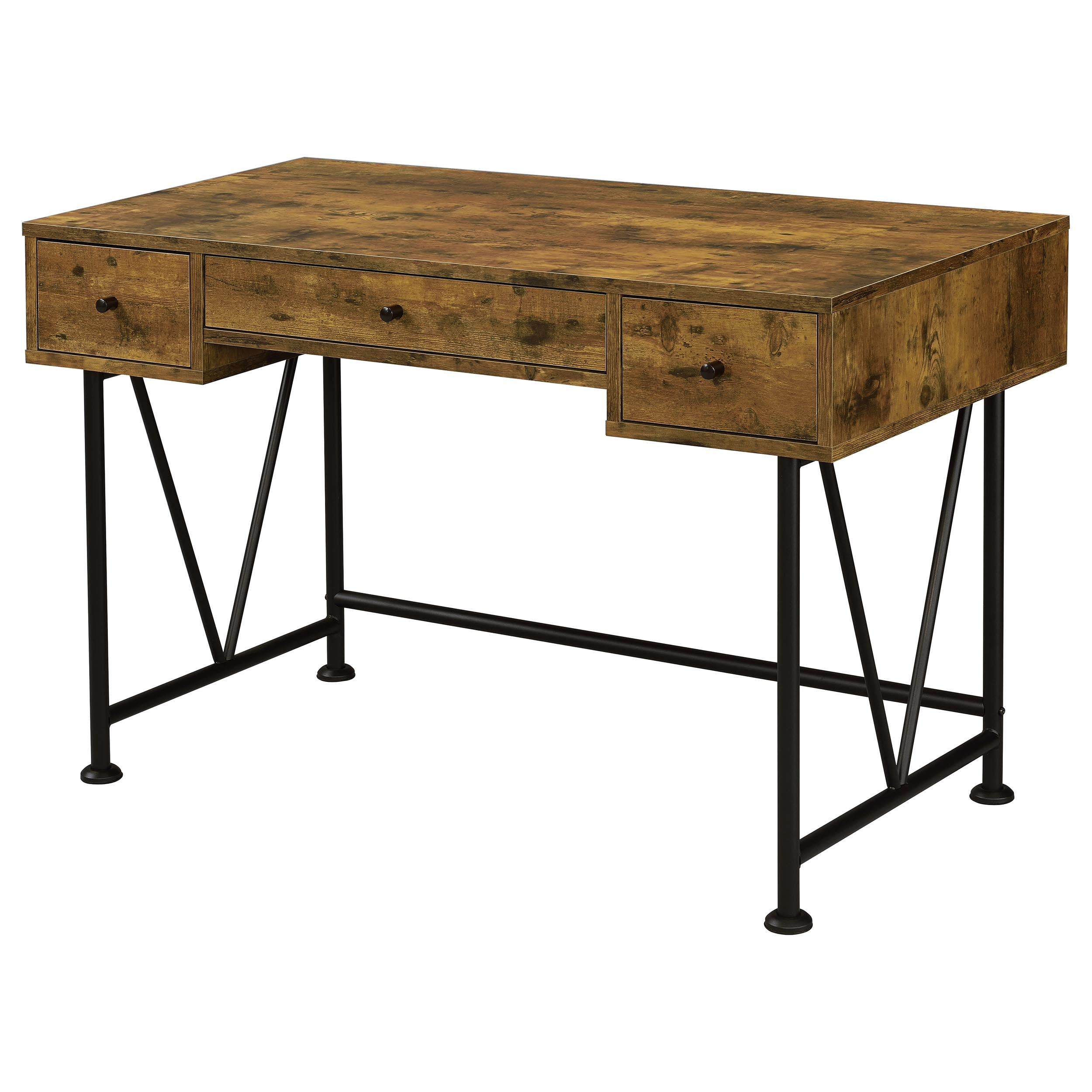 Coaster Furniture Analiese 801541 47-inch 3-Drawer Writing Desk – Rustic Nutmeg