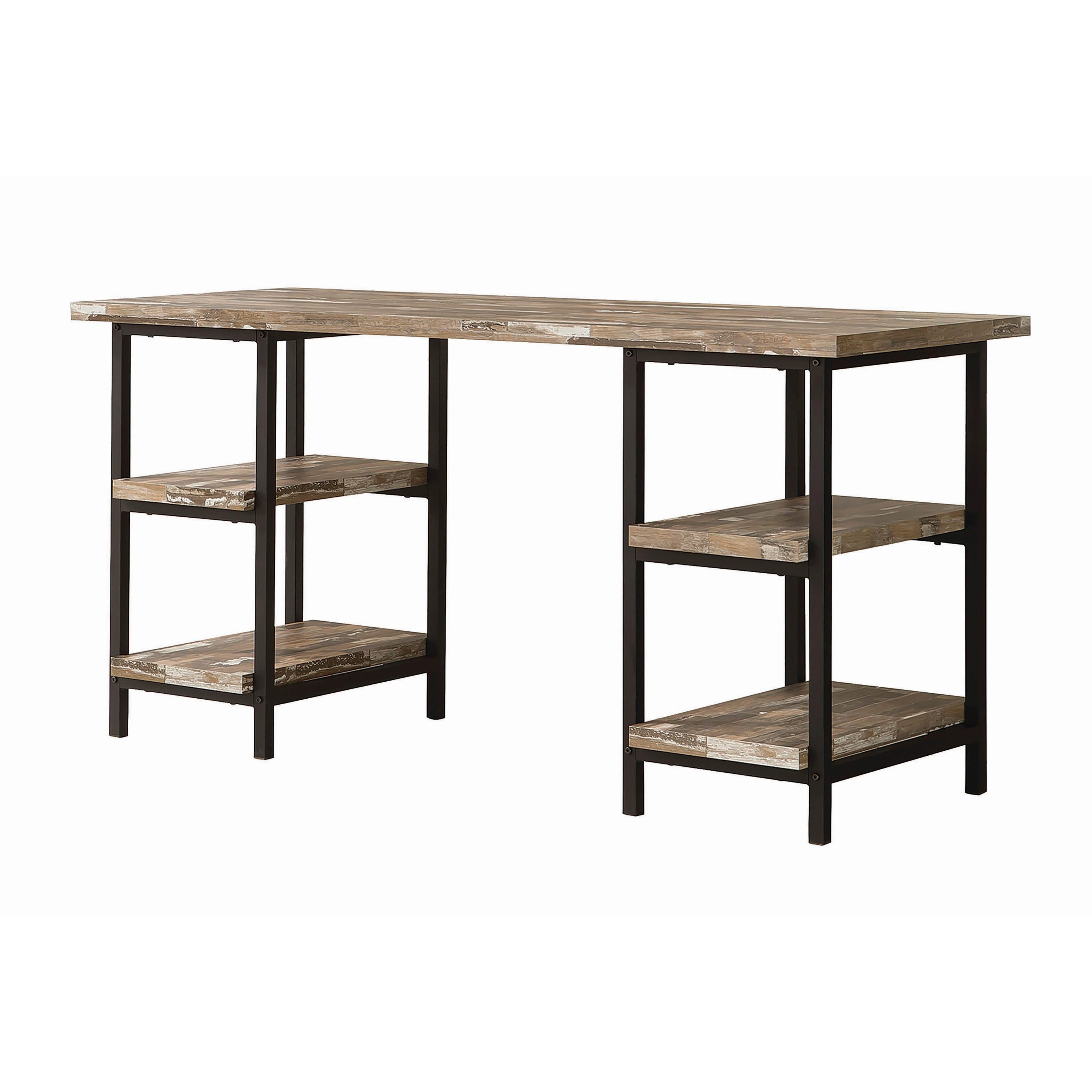 Coaster Furniture Kemper 801551 59-inch 4-shelf Writing Desk - Weathered Brown - Image 1
