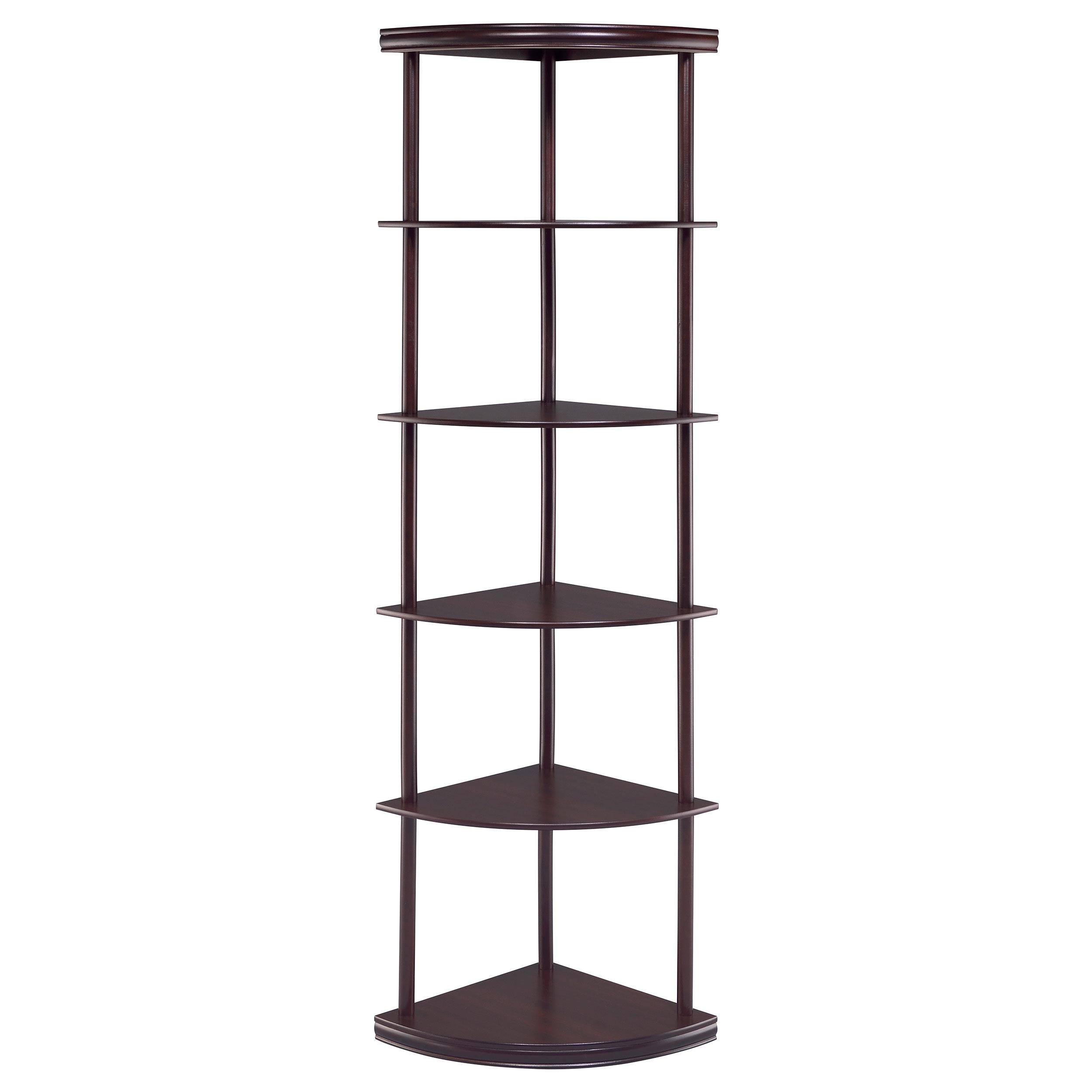 Coaster Furniture Bonwick 800279 72-inch 5-shelf Corner Bookshelf - Cappuccino - Image 2