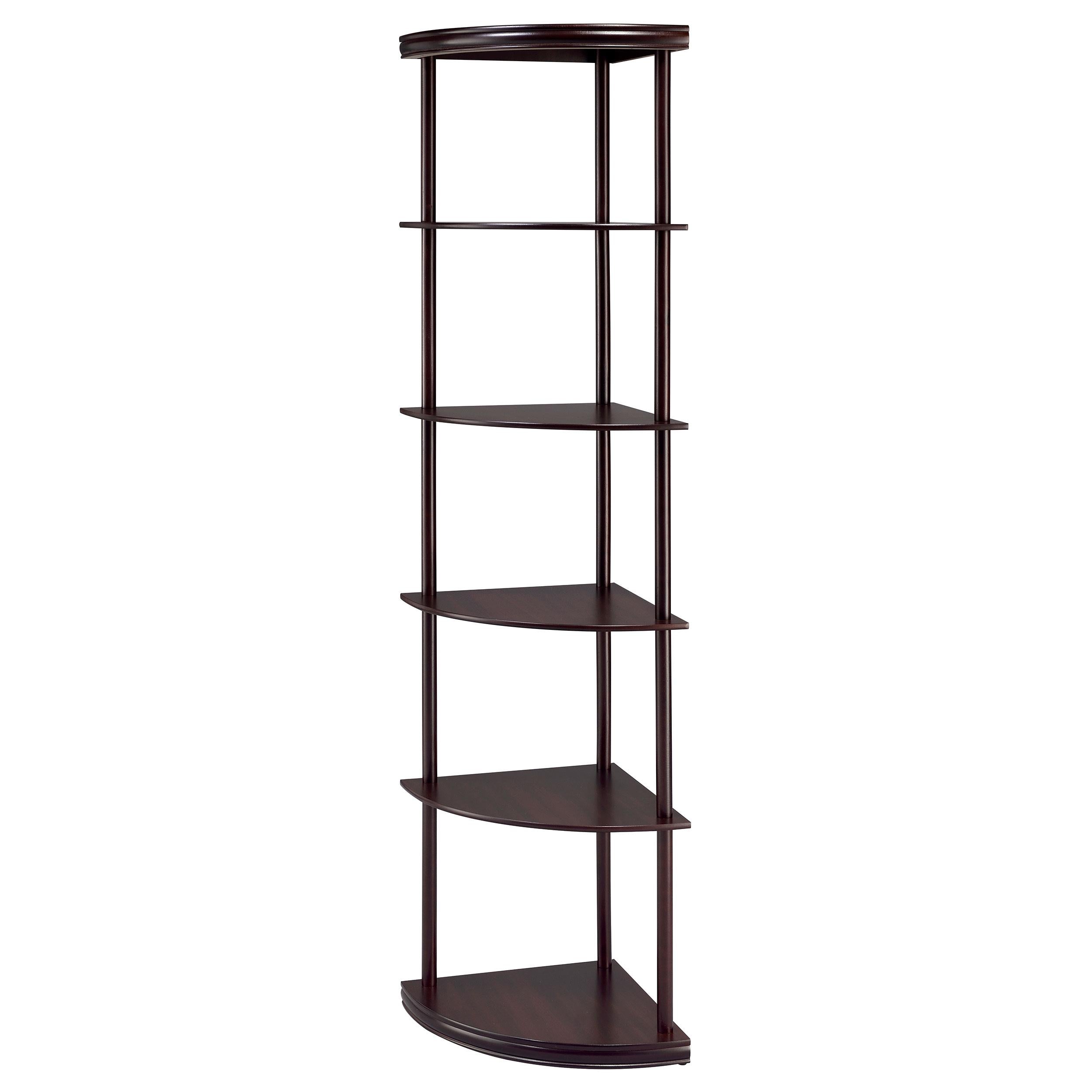 Coaster Furniture Bonwick 800279 72-inch 5-shelf Corner Bookshelf - Cappuccino - Image 3