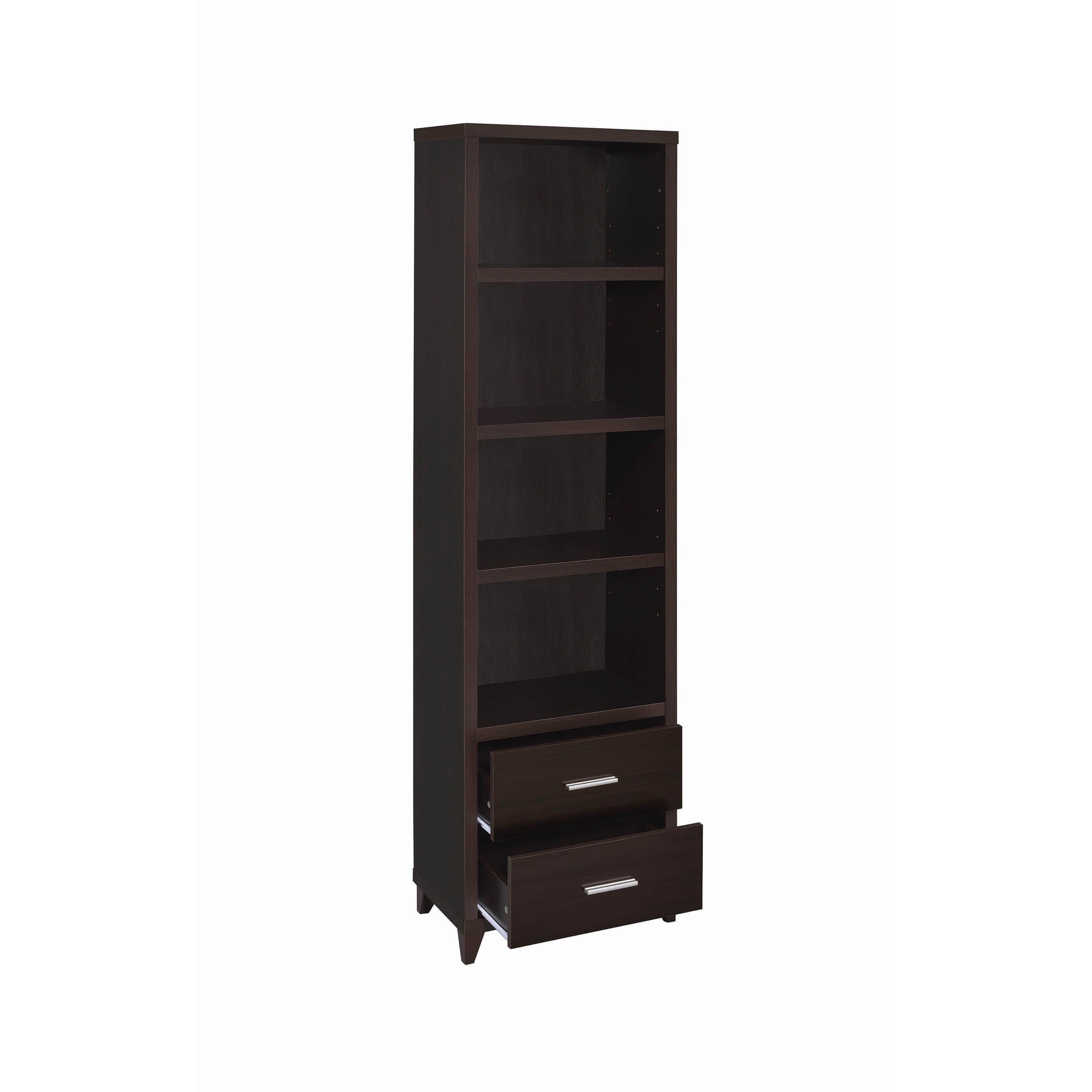 Coaster Furniture Lewes 700882 4-shelf Engineered Wood Media Tower - Cappuccino - Image 2