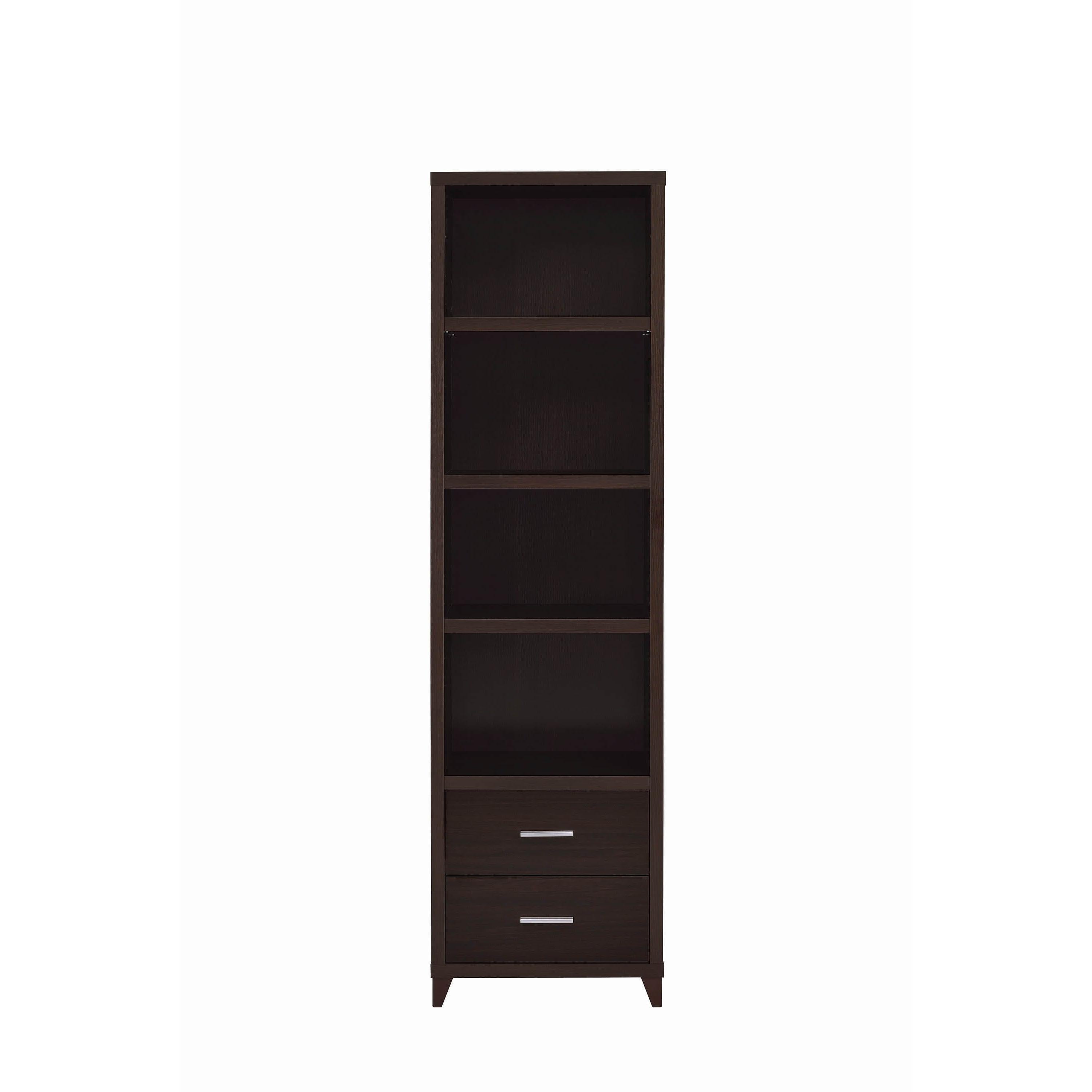 Coaster Furniture Lewes 700882 4-shelf Engineered Wood Media Tower - Cappuccino - Image 3