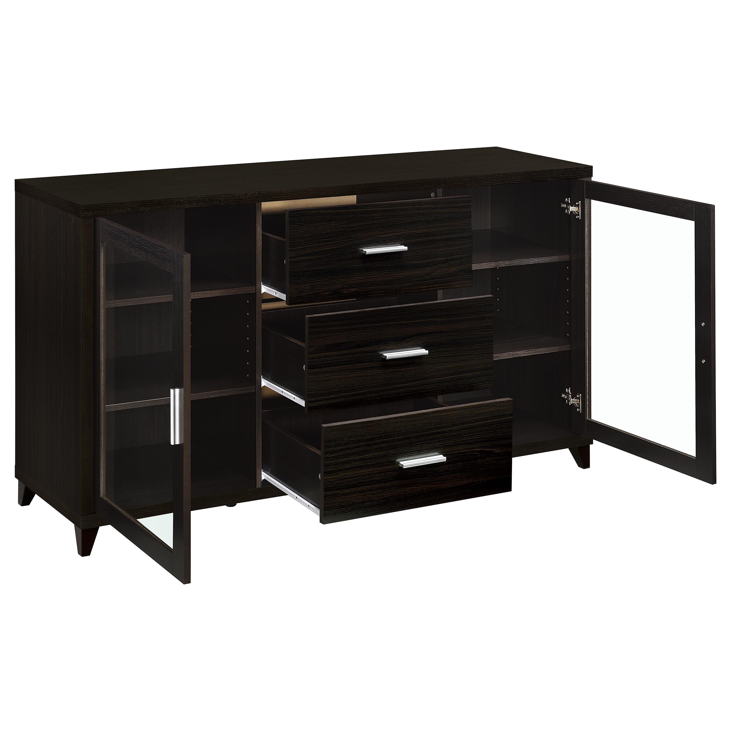 Coaster Furniture Lewes 700881 2-door Engineered Wood 60" TV Stand - Cappuccino - Image 2